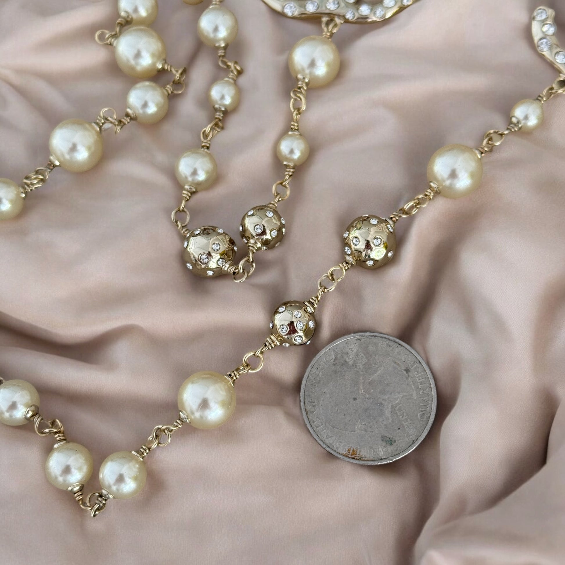 CHANEL Gold CC with Crystals Pre-Owned Necklace - My Mama Found What  