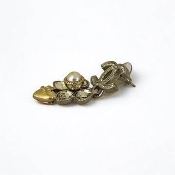 CHANEL Gold CC with Silver Dangle Pre-Owned Earrings S 24 - My Mama Found What 