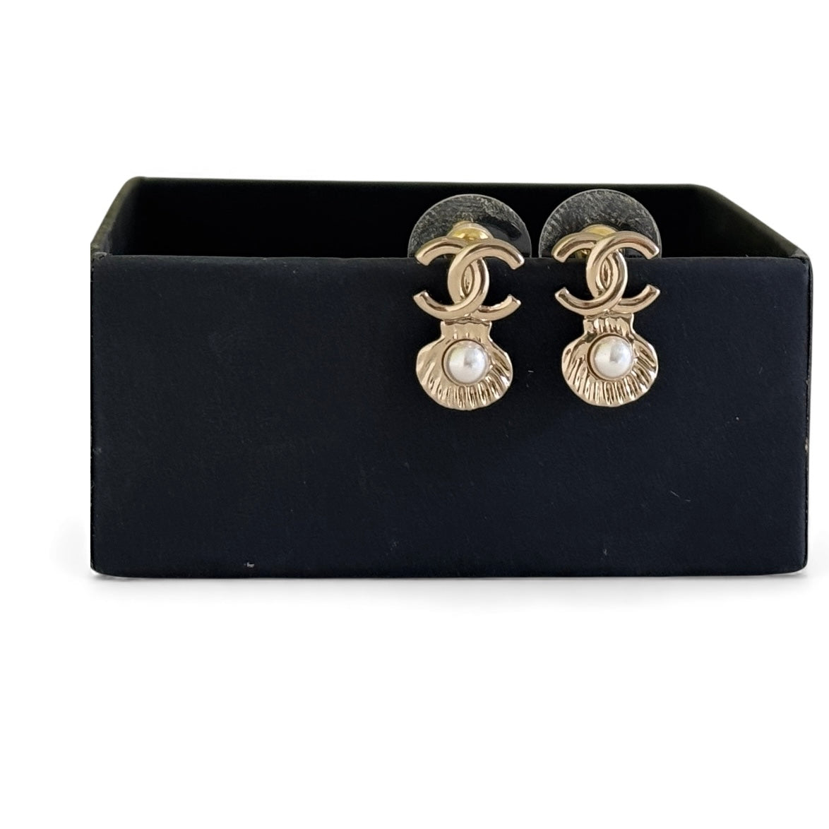 CHANEL Star Gold Crystal Chain Dangle Authentic Pre-Owned Earrings - My Mama Found What  