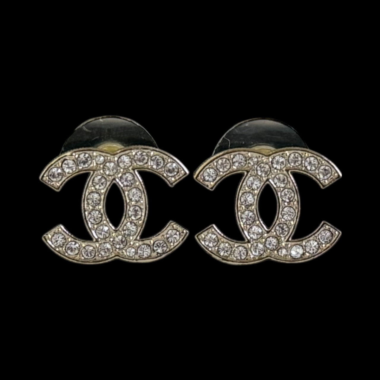 CHANEL Star Gold Crystal Chain Dangle Authentic Pre-Owned Earrings - My Mama Found What  