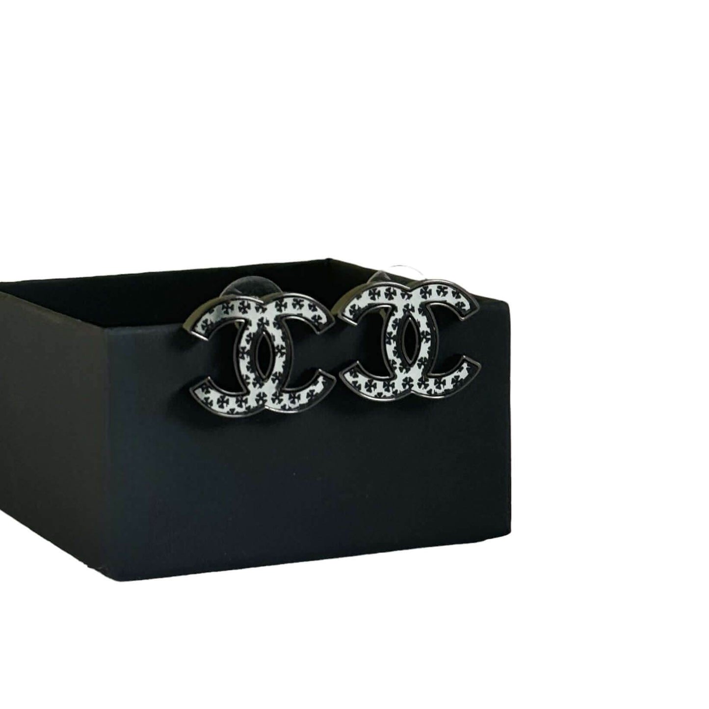 Chanel Black CC Mirrored Earrings Pre-Owned - My Mama Found What  My Mama Found What 