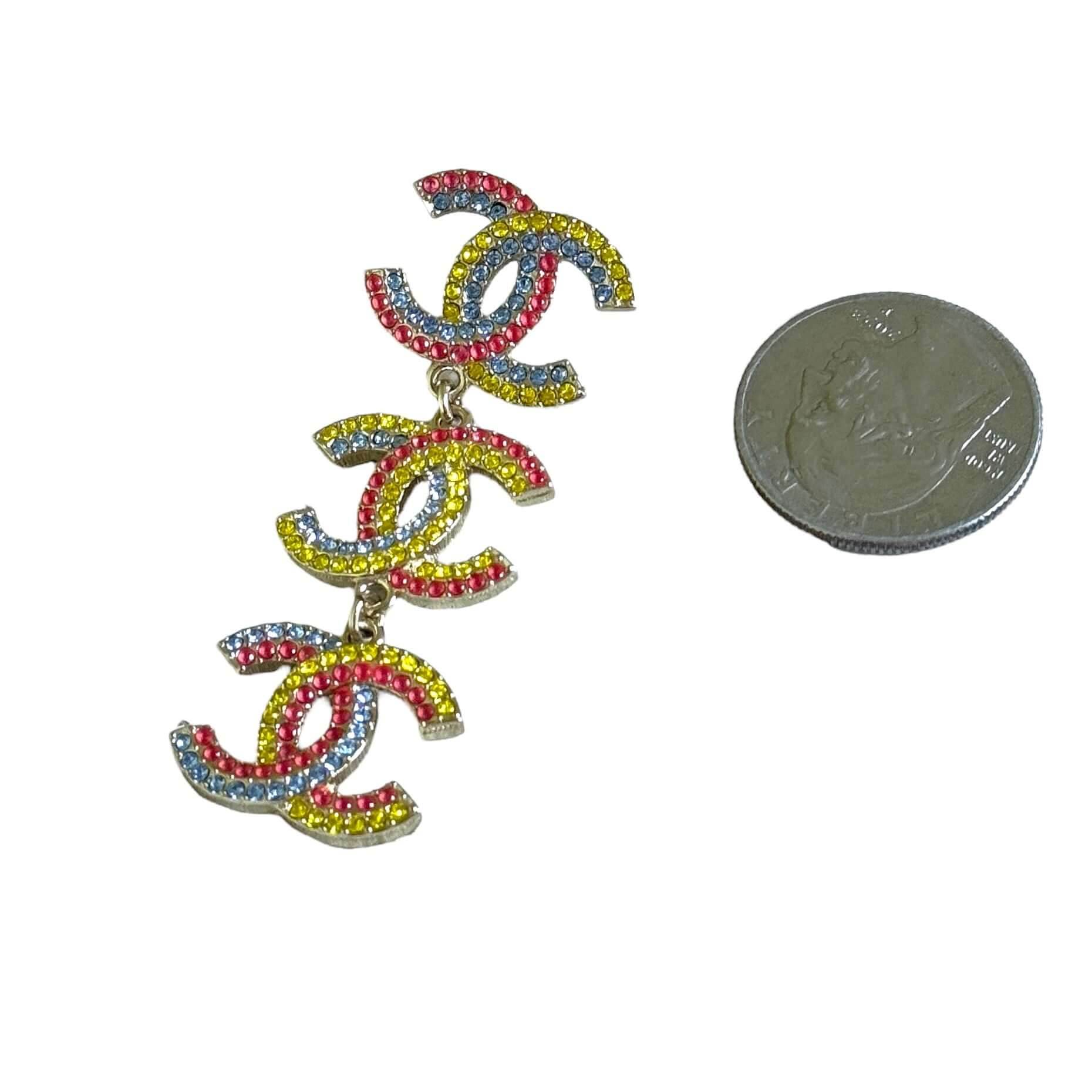 Chanel CC Colorful Pre-Owned Earrings - My Mama Found What 