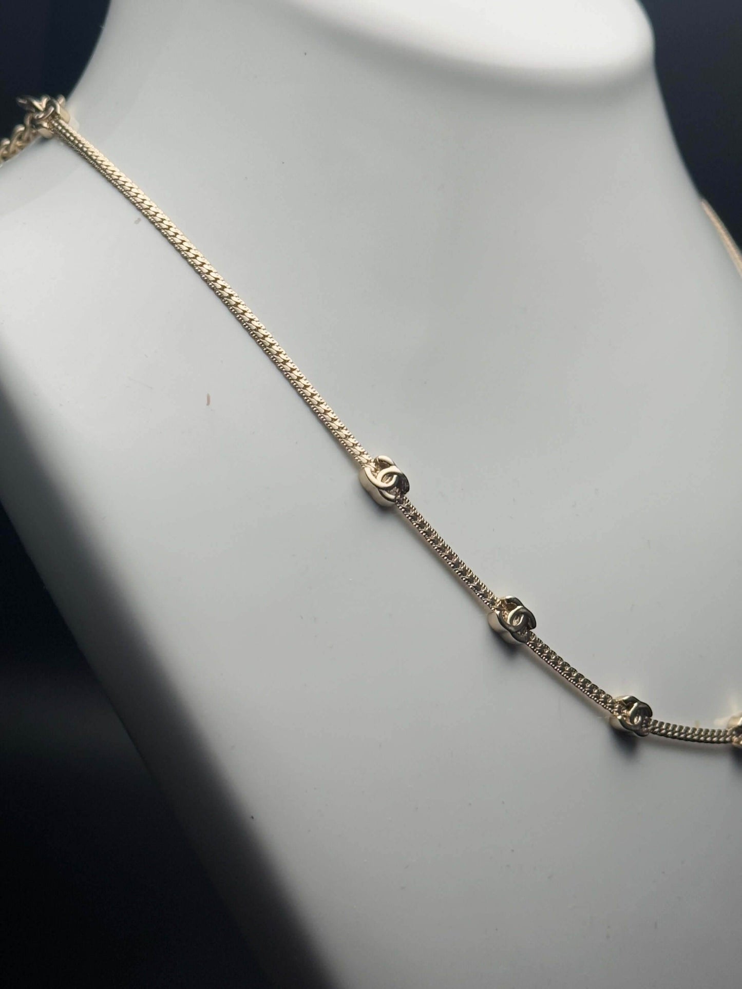 Chanel CC Gold Plated Adjustable CC Chain Pre-Owned S24 - My Mama Found What  My Mama Found What 