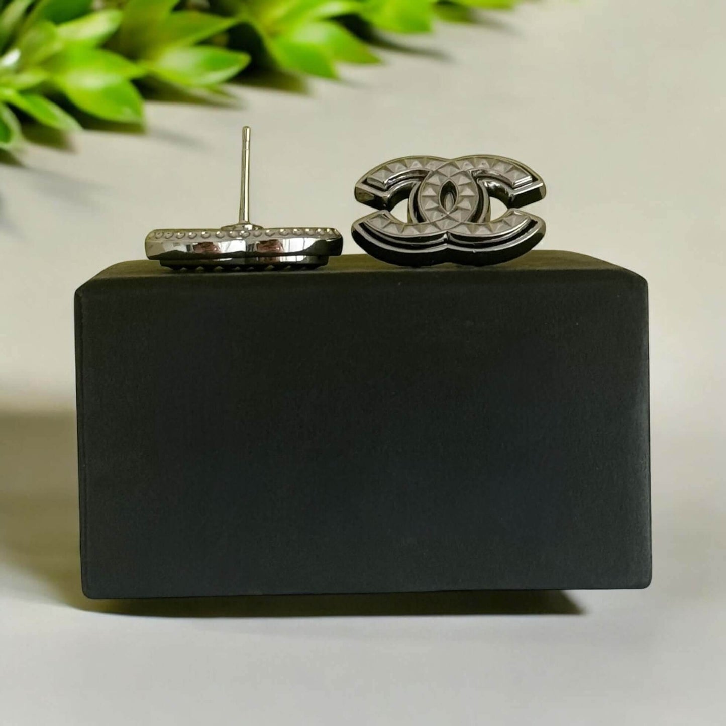 Chanel CC Gun Metal Pre-Owned Earrings - My Mama Found What 