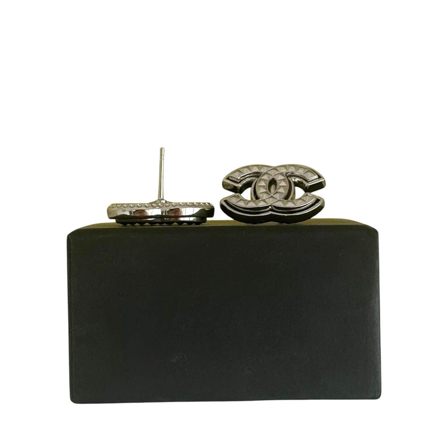 Chanel CC Gun Metal Pre-Owned Earrings - My Mama Found What 