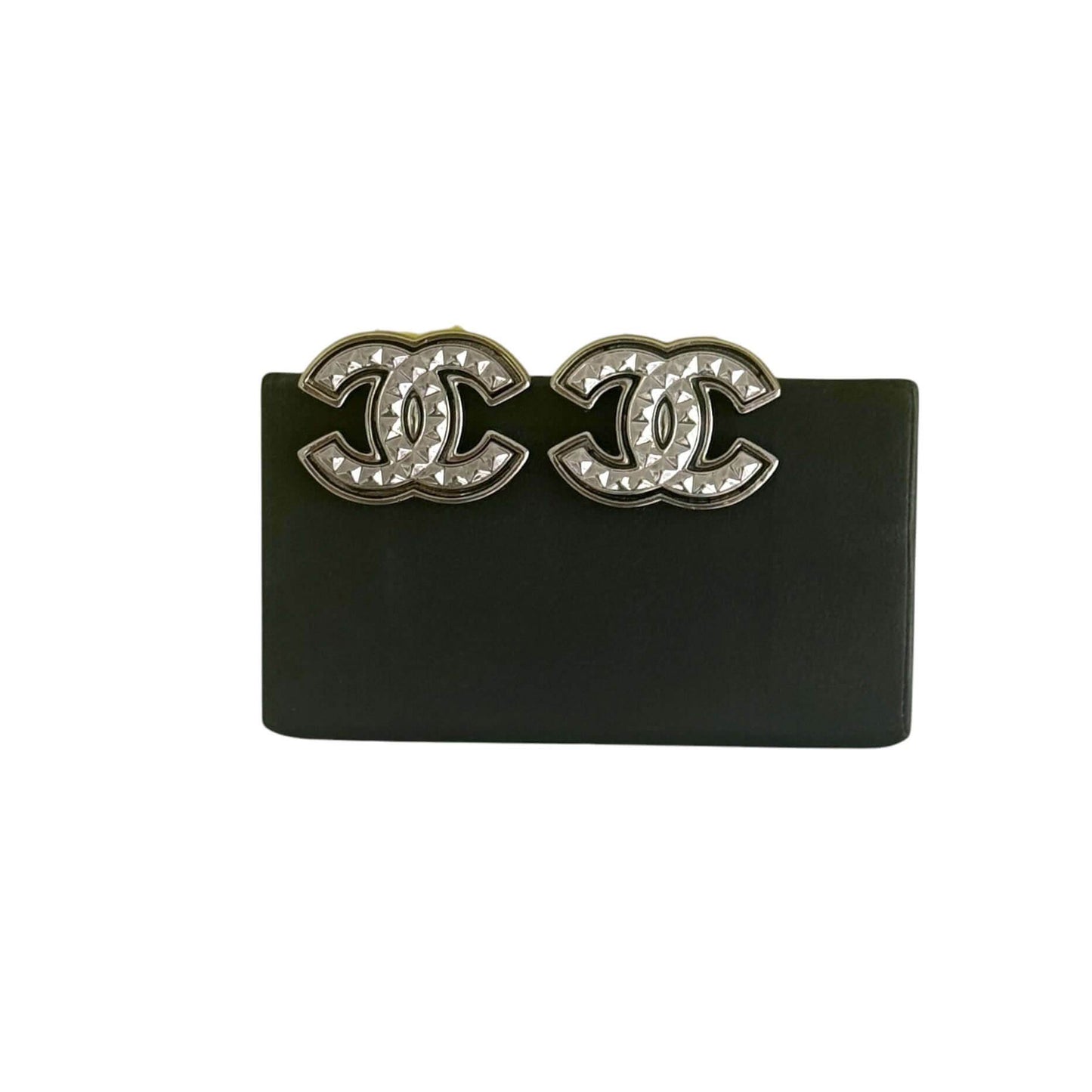 Chanel CC Gun Metal Pre-Owned Earrings - My Mama Found What 