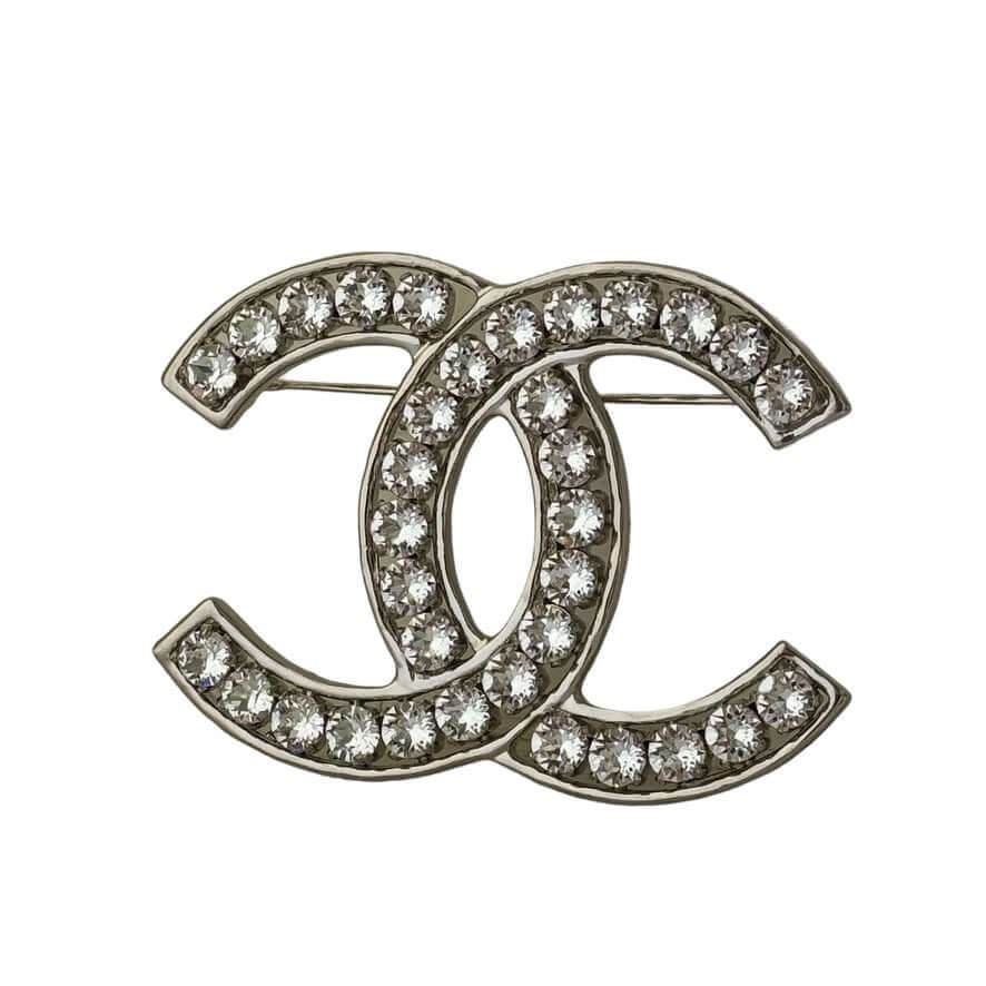 Chanel CC Silver Bigger Brooch Pre-Owned - My Mama Found What 