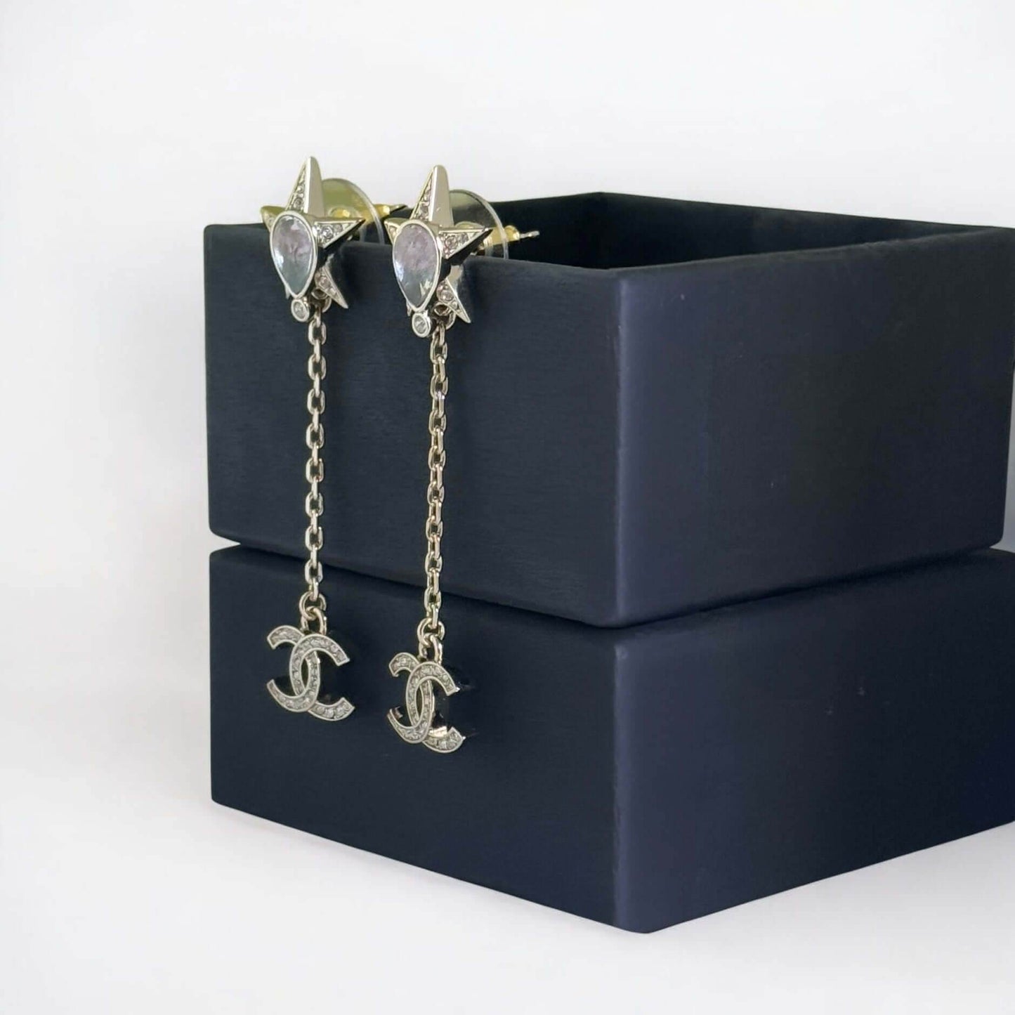 Chanel CC Star Dangle Pre-Owned Earrings - My Mama Found What  My Mama Found What 