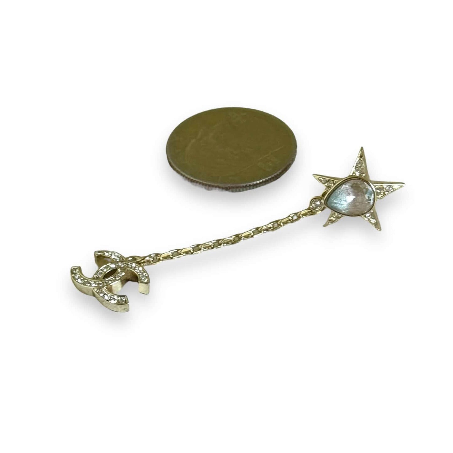 Chanel CC Star Dangle Pre-Owned Earrings - My Mama Found What  My Mama Found What 