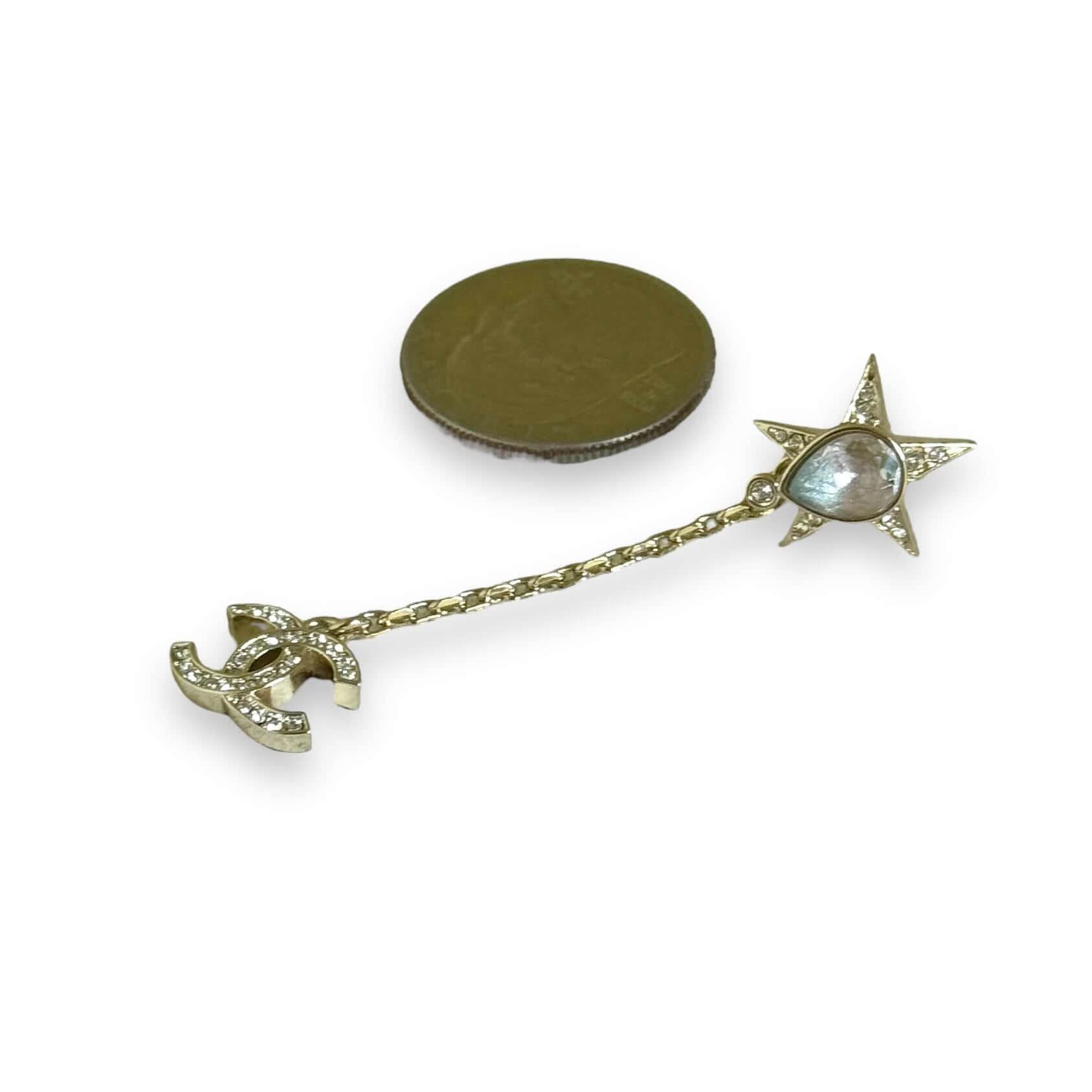 Chanel CC Star Dangle Pre-Owned Earrings - My Mama Found What 
