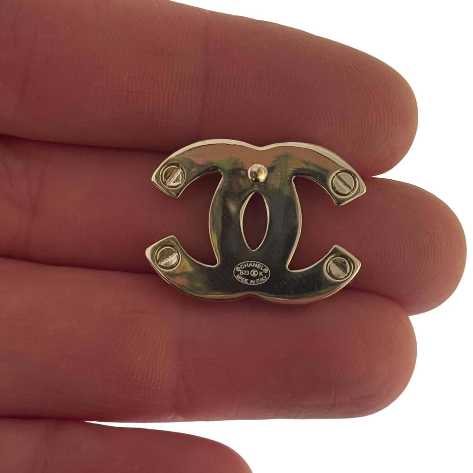 Chanel Gold CC B/W Crystal Earrings Pre-Owned - My Mama Found What  