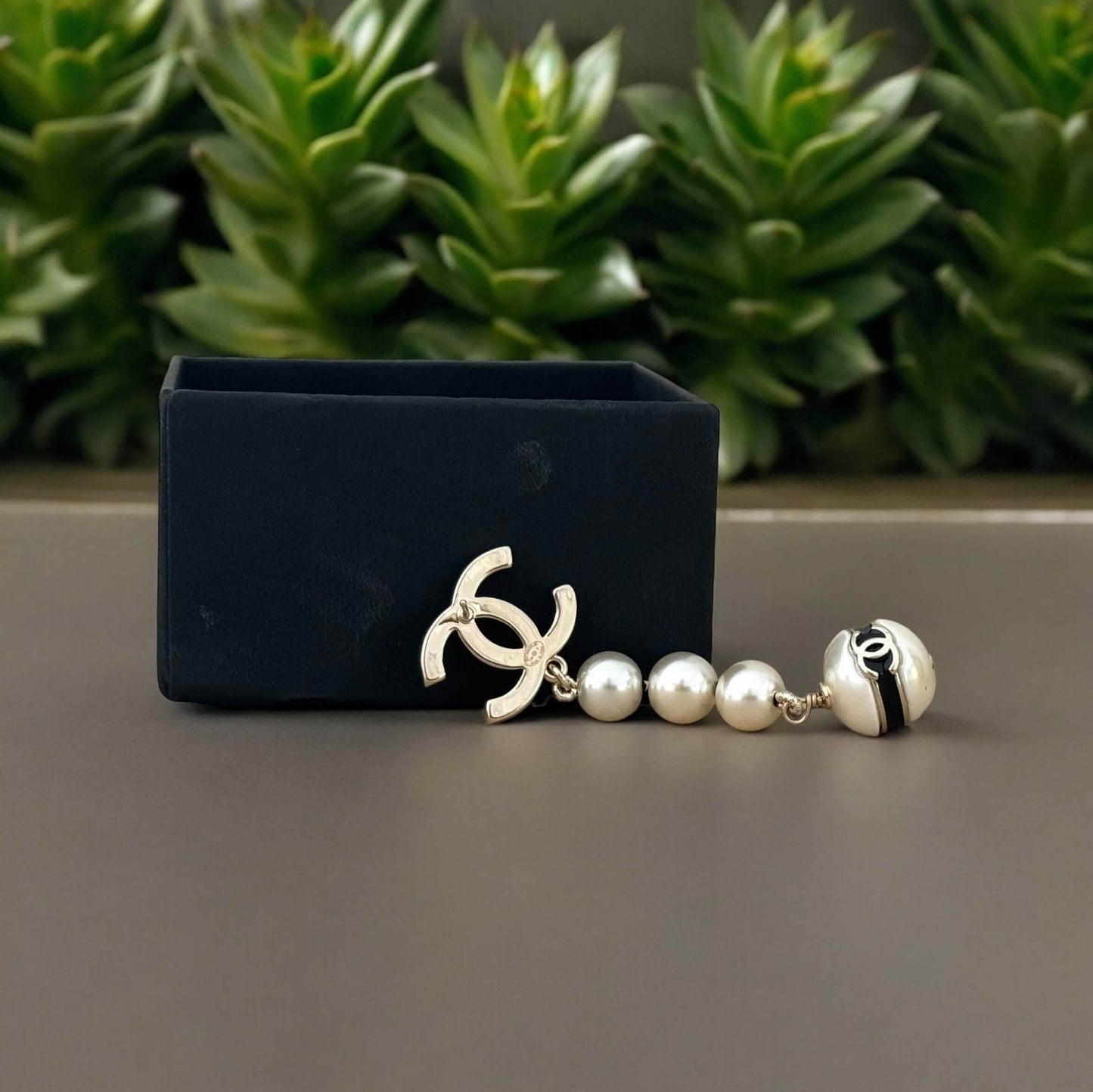 Chanel Gold CC Pearl Dangle Earrings - My Mama Found What  My Mama Found What 