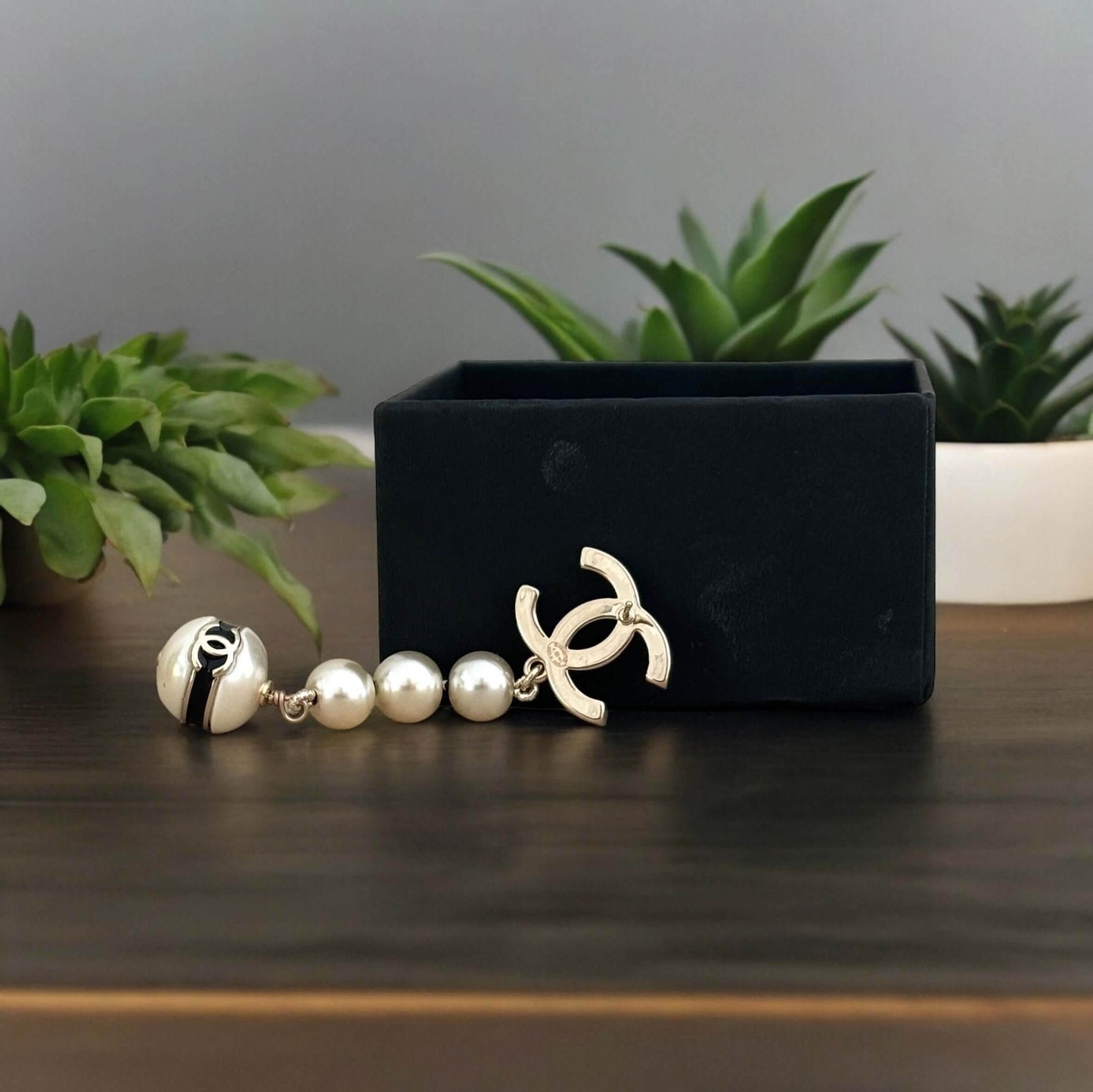 Chanel Gold CC Pearl Dangle Earrings - My Mama Found What  My Mama Found What 