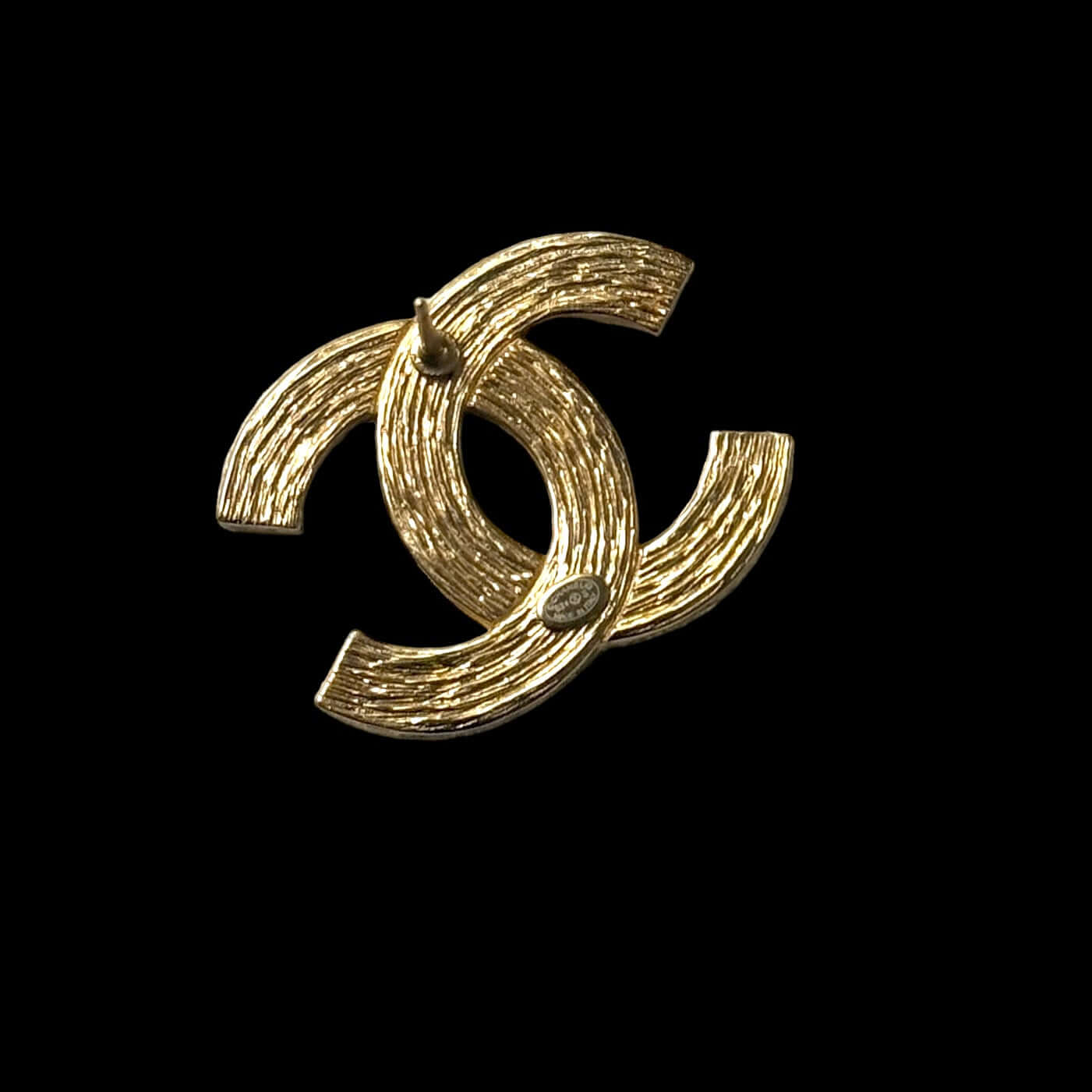 Pre-Owned Chanel Gold CC w/ Texture & Crystals - My Mama Found What   My Mama Found What 