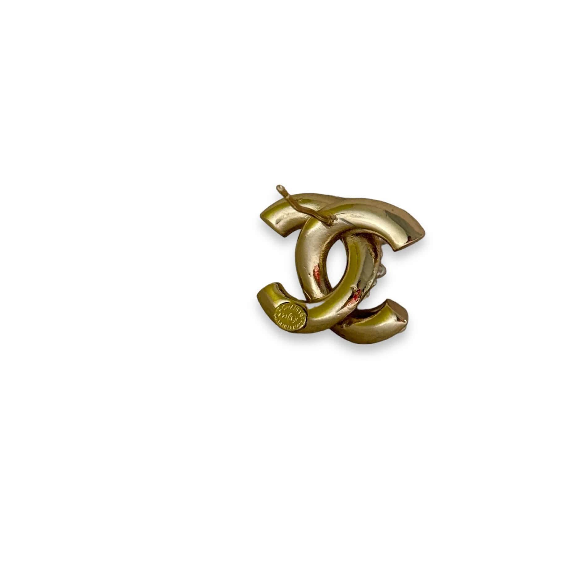 Chanel Gold CC with fun crystals /pearls earrings Pre-Owned - My Mama Found What 