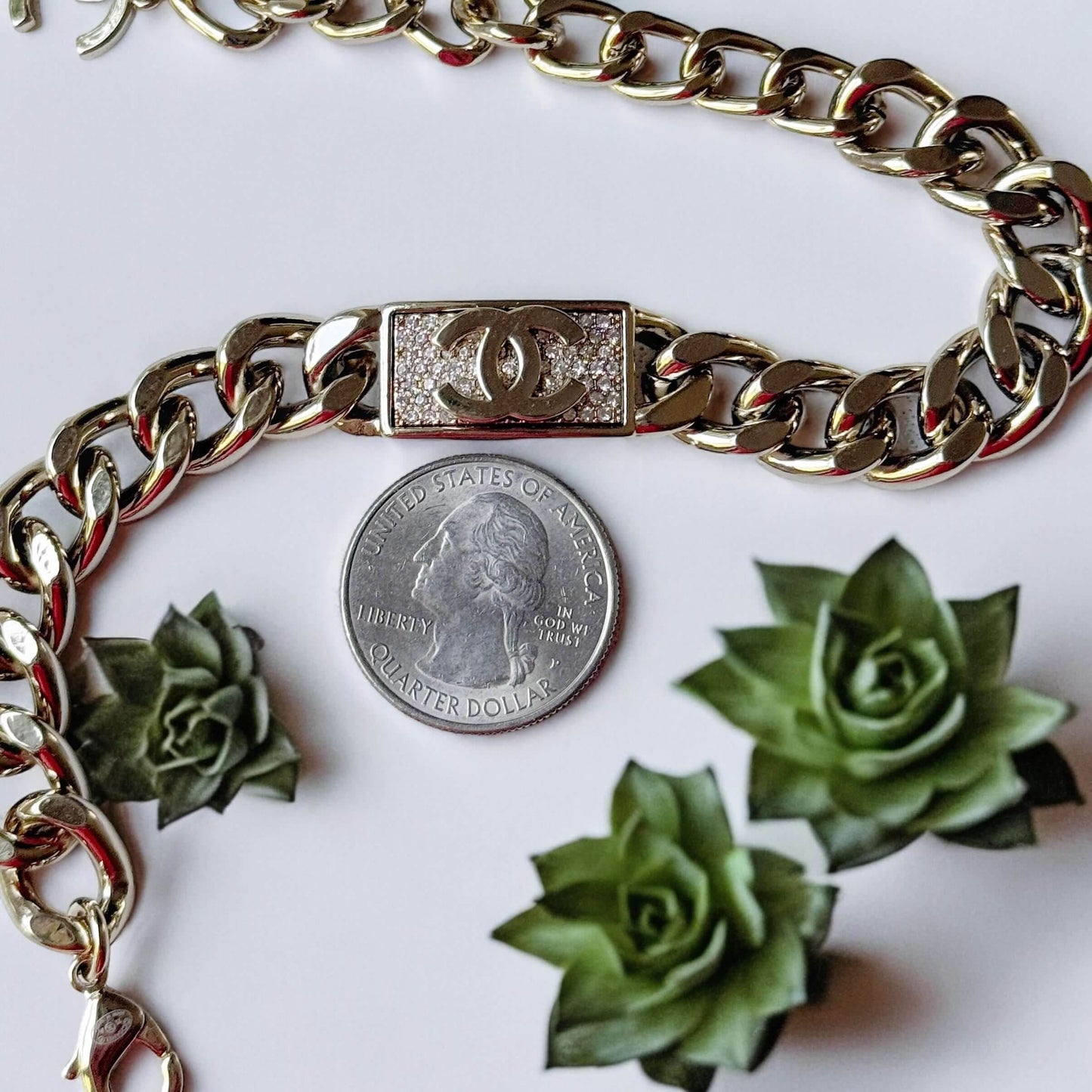 Chanel Gold Chain CC Adjustable Bracelet - My Mama Found What  My Mama Found What 