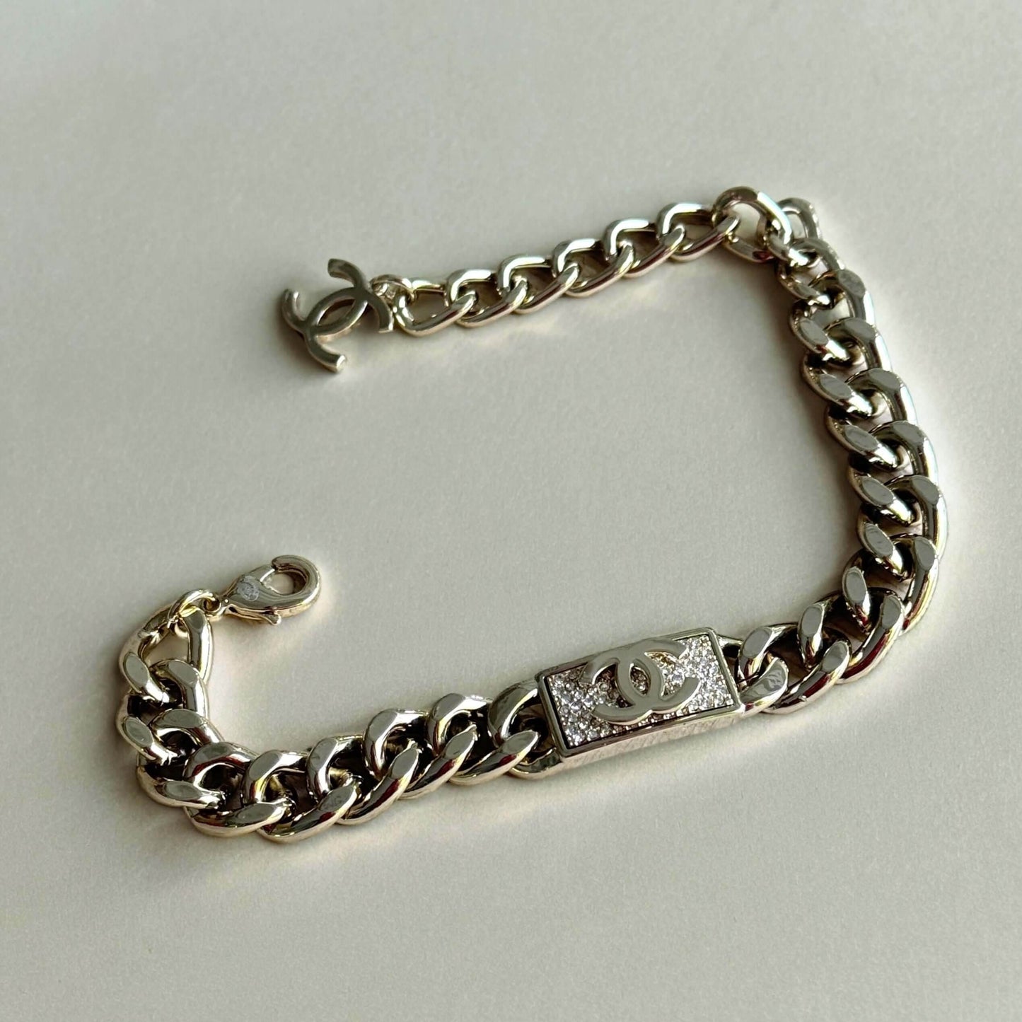 Chanel Gold Chain CC Adjustable Bracelet - My Mama Found What  My Mama Found What 