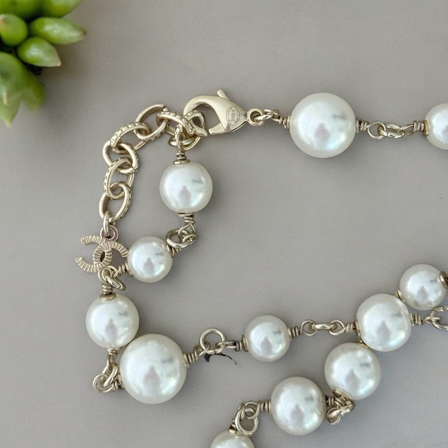 Chanel Gold , Pearl Double C Double Wrap Adjustable Necklace - My Mama Found What  My Mama Found What 