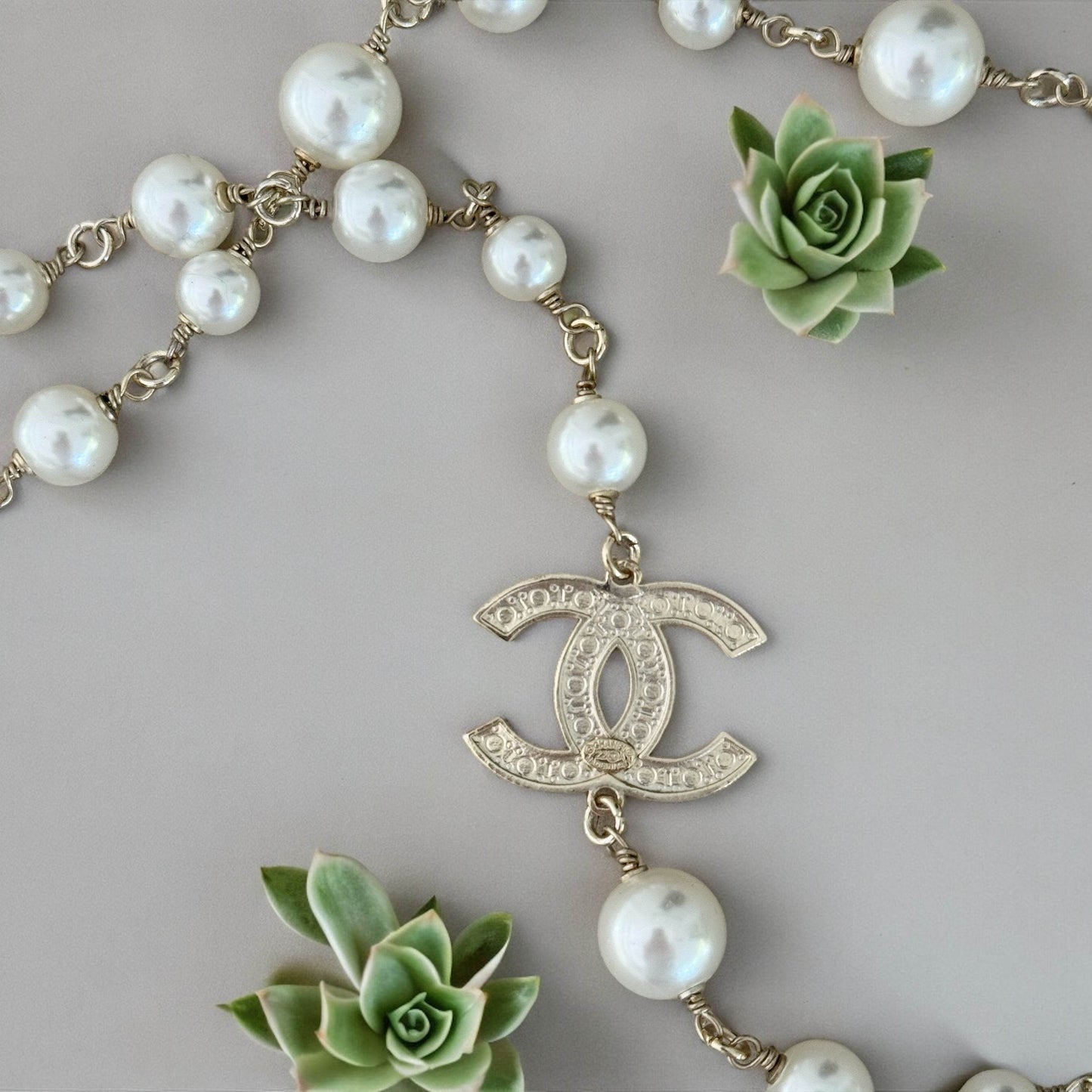 Chanel Gold , Pearl Double C Double Wrap Adjustable Necklace - My Mama Found What  My Mama Found What 