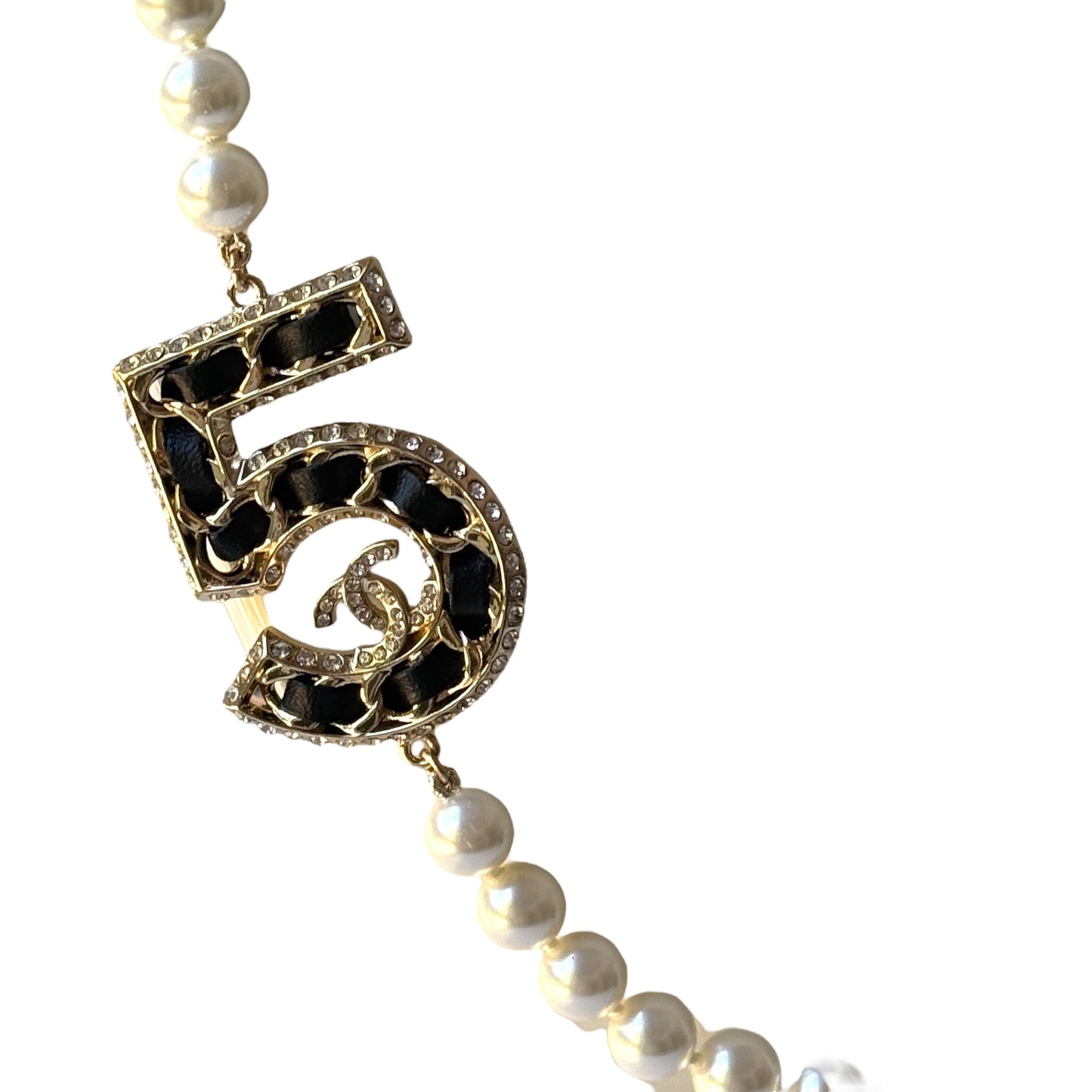 Chanel Knotted Pearl No.5  CC Sweater Necklace - My Mama Found What   My Mama Found What 