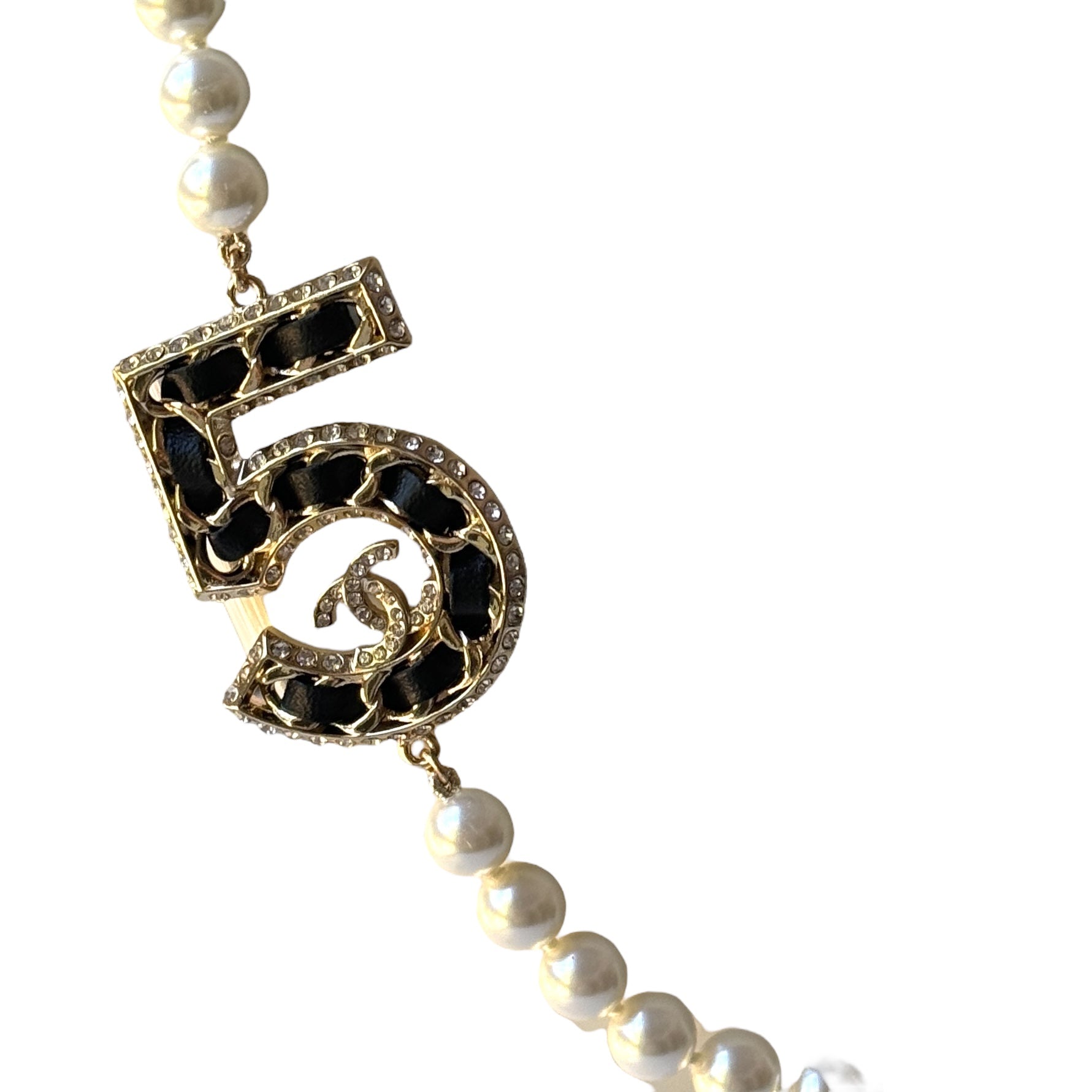 Chanel Knotted Pearl No.5  CC Sweater Necklace - My Mama Found What  