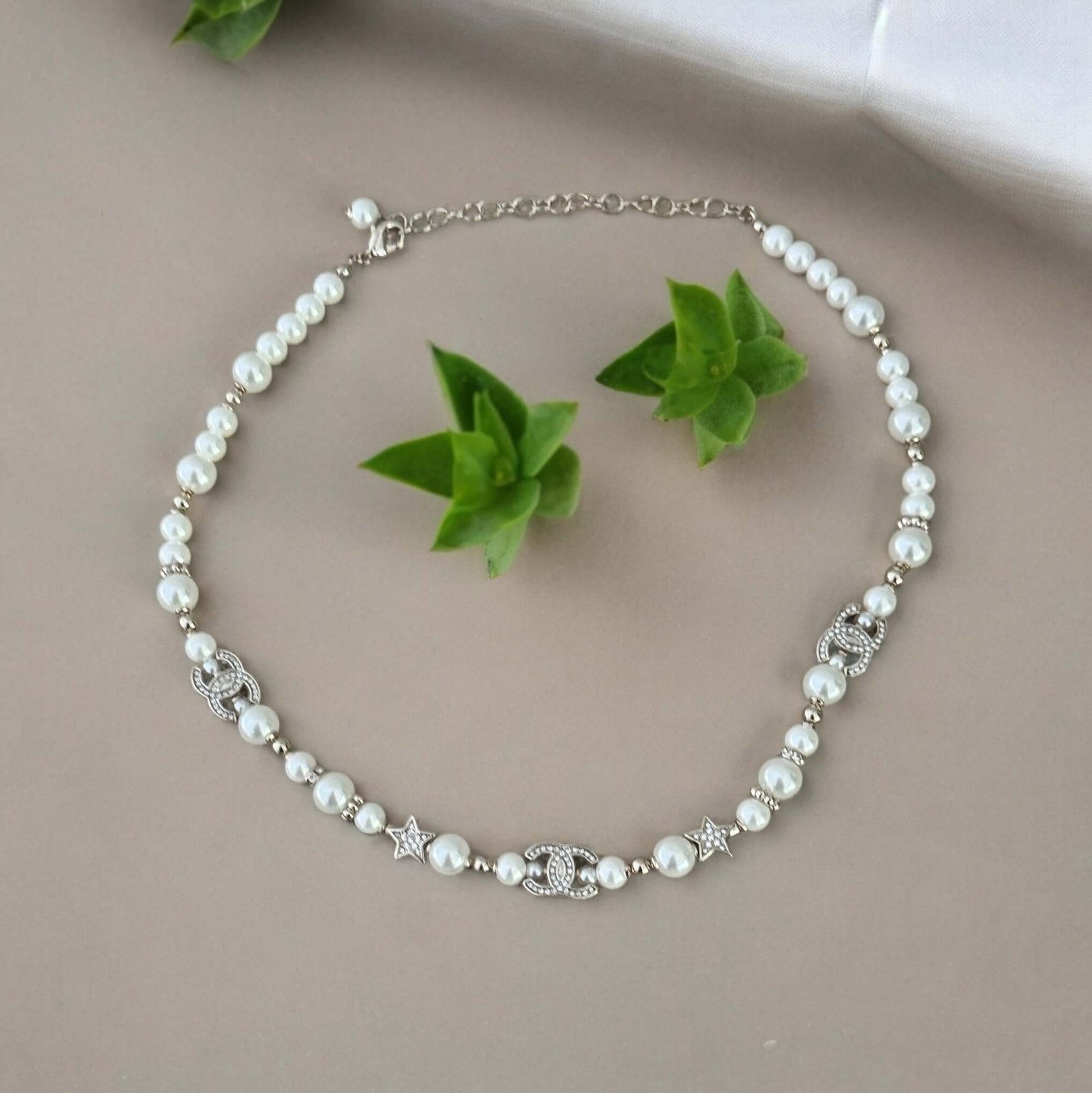 Chanel Pearl CC Star & Crystals Choker - My Mama Found What  