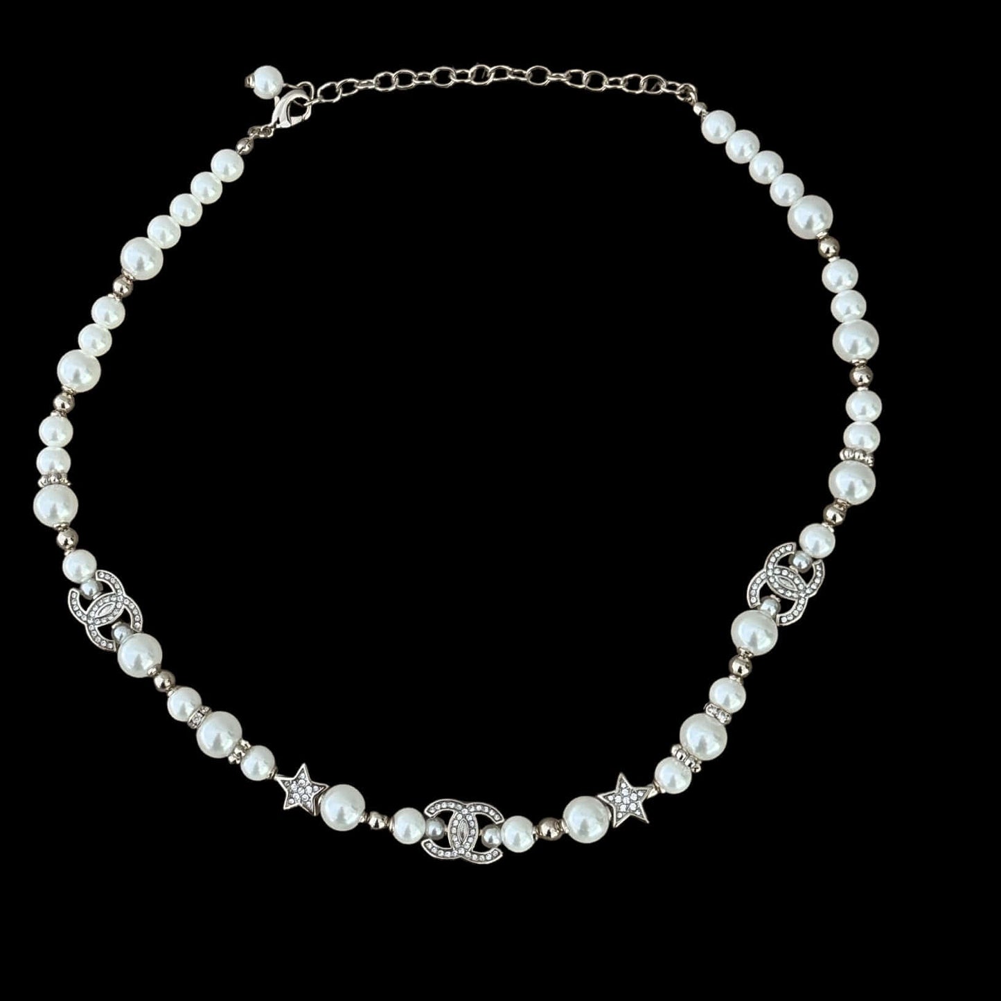 Chanel Pearl CC Star & Crystals Choker - My Mama Found What   My Mama Found What 