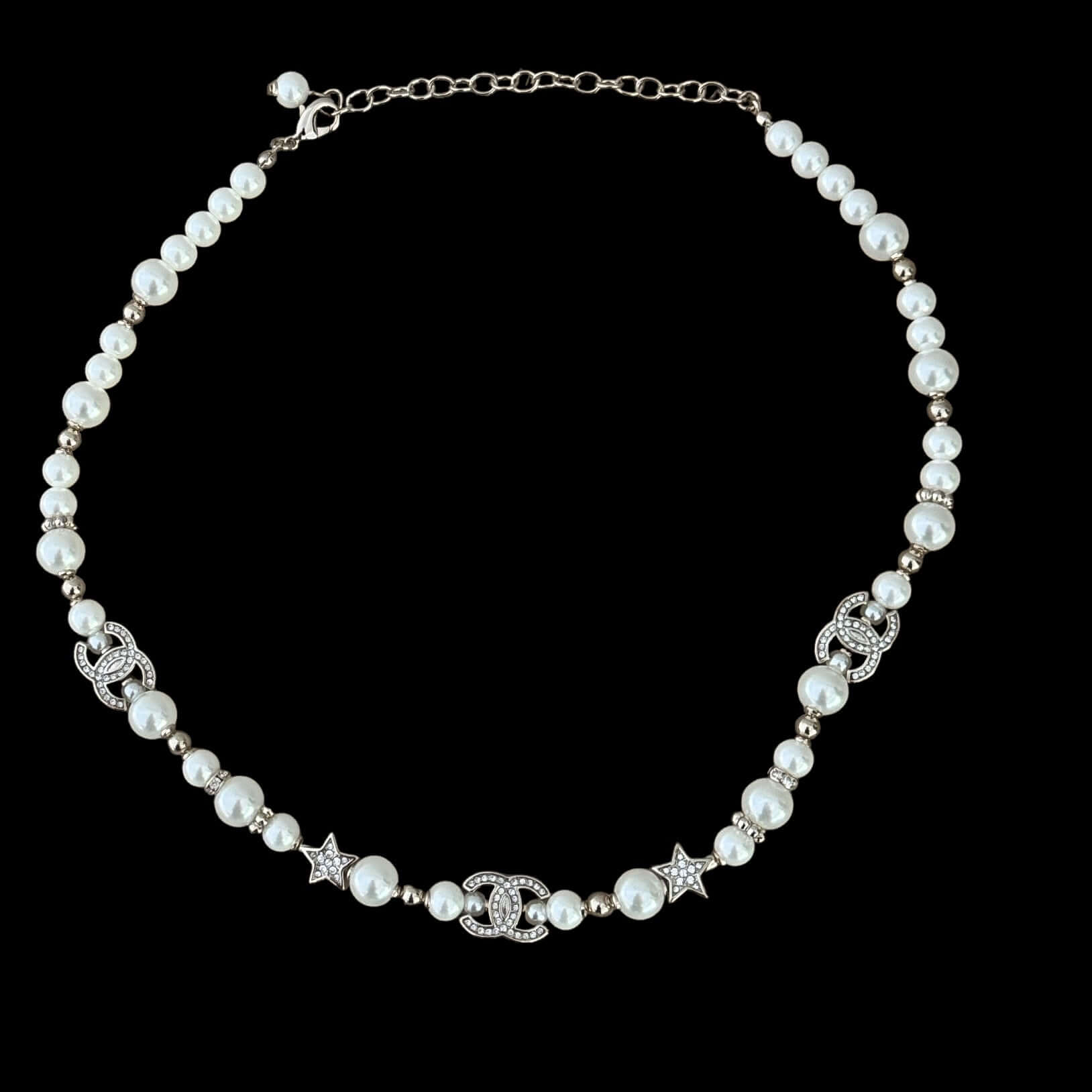 Chanel Pearl CC Star & Crystals Choker - My Mama Found What  