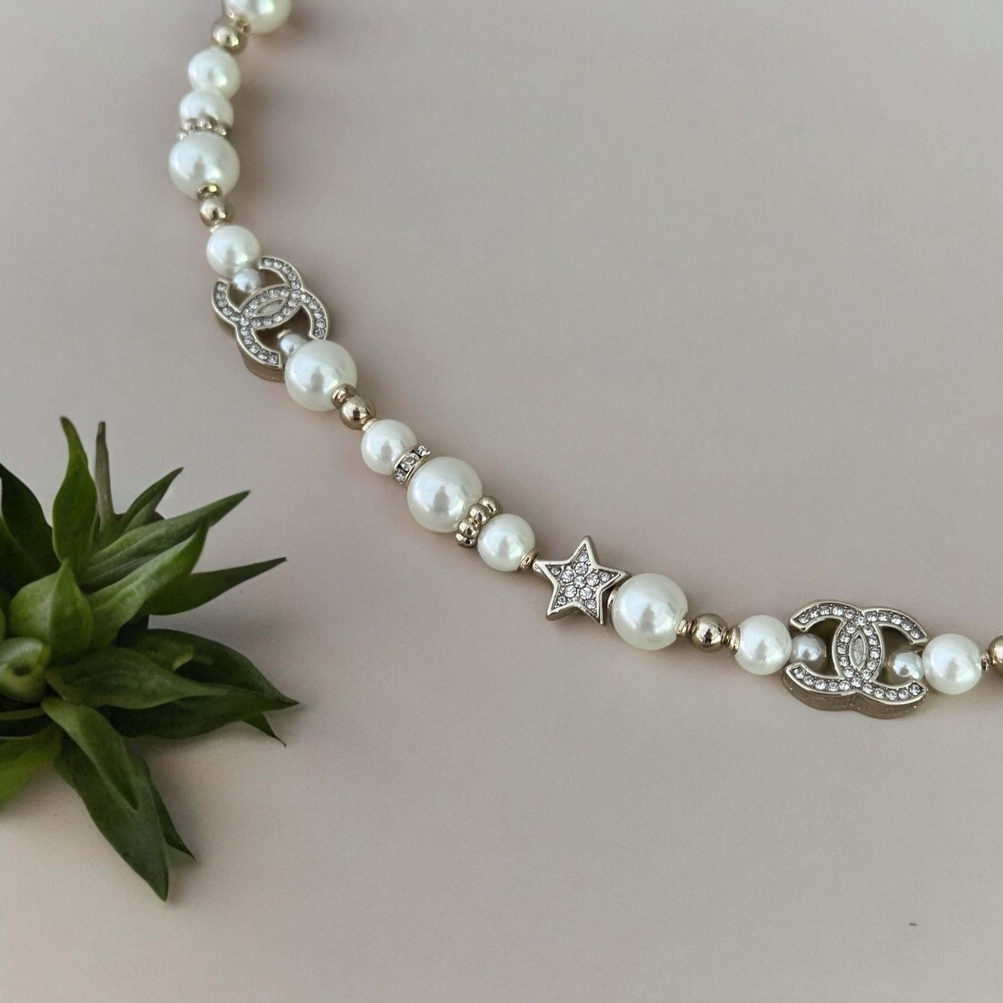 Chanel Pearl CC Star & Crystals Choker - My Mama Found What   My Mama Found What 