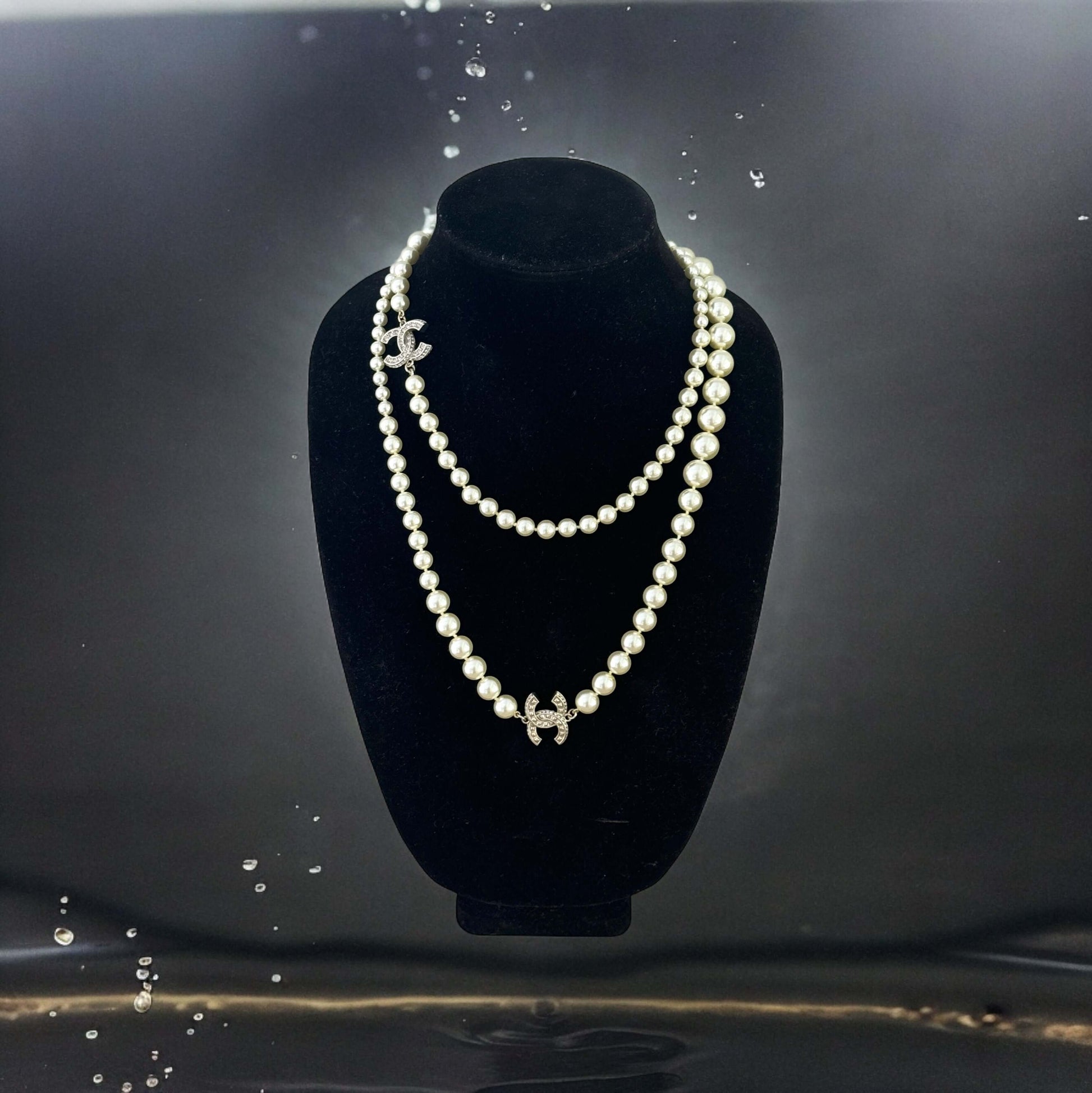 Chanel Pearl Knotted Sweater Necklace with CC - My Mama Found What  