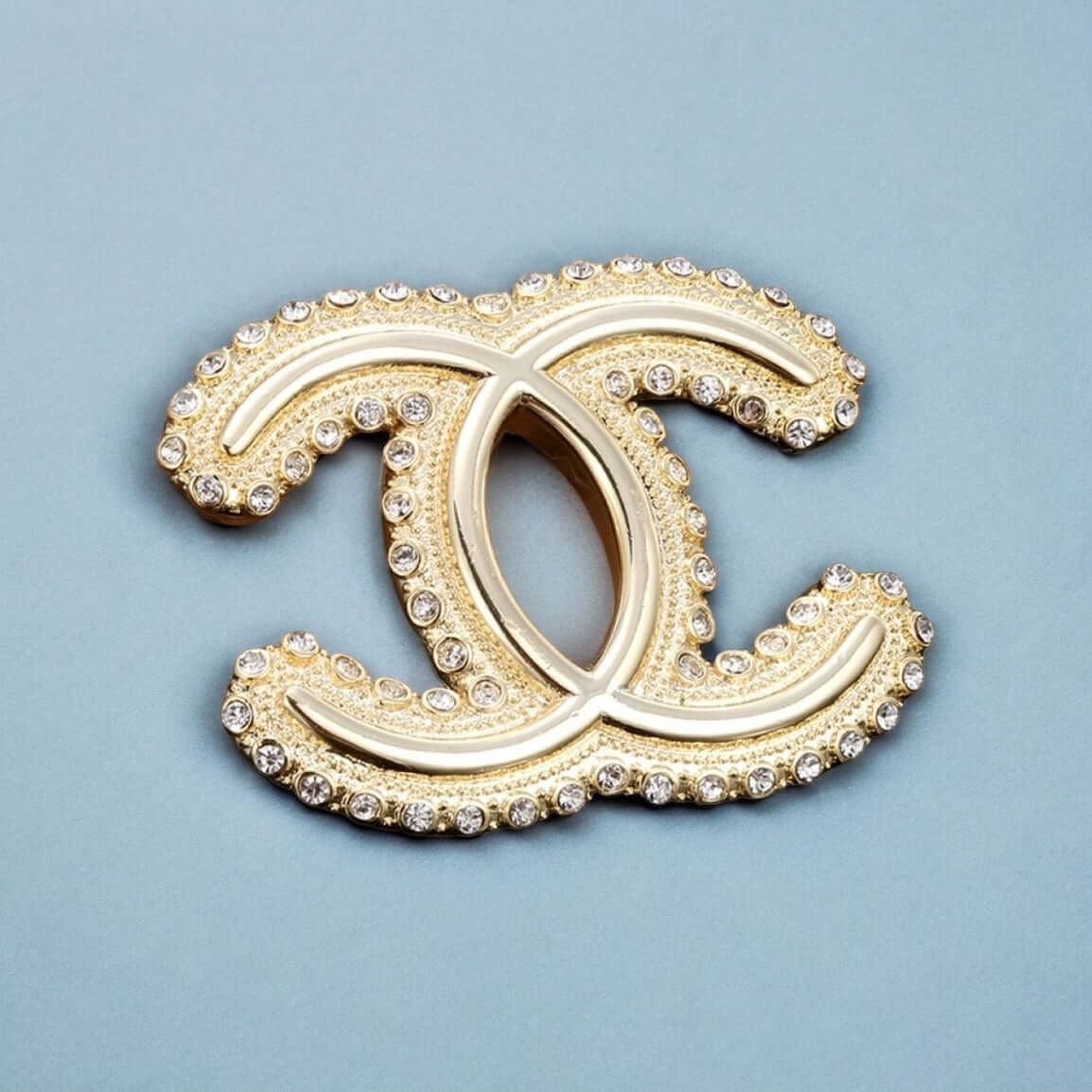 Chanel Strass CC with Striking Crystals Accented on Edges Brooch - My Mama Found What  
