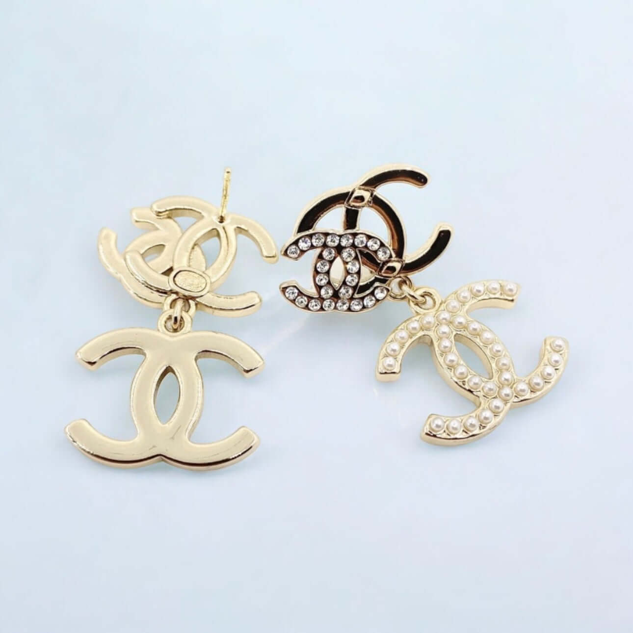 Chanel Triple CC Interlocking Dangle Earrings Pre-Owned - My Mama Found What   My Mama Found What 
