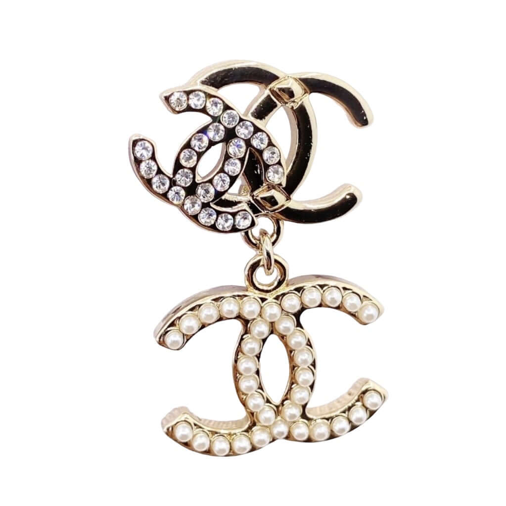 Chanel Triple CC Interlocking Dangle Earrings Pre-Owned - My Mama Found What   My Mama Found What 