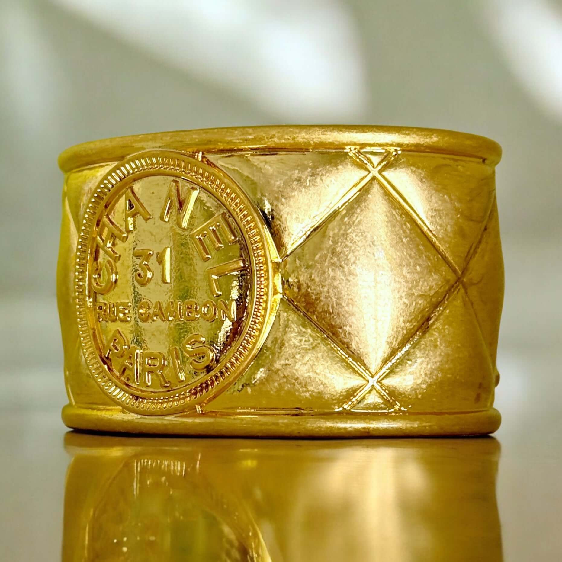 Chanel Vintage Gold Quilted Cuff 80’s - My Mama Found What  