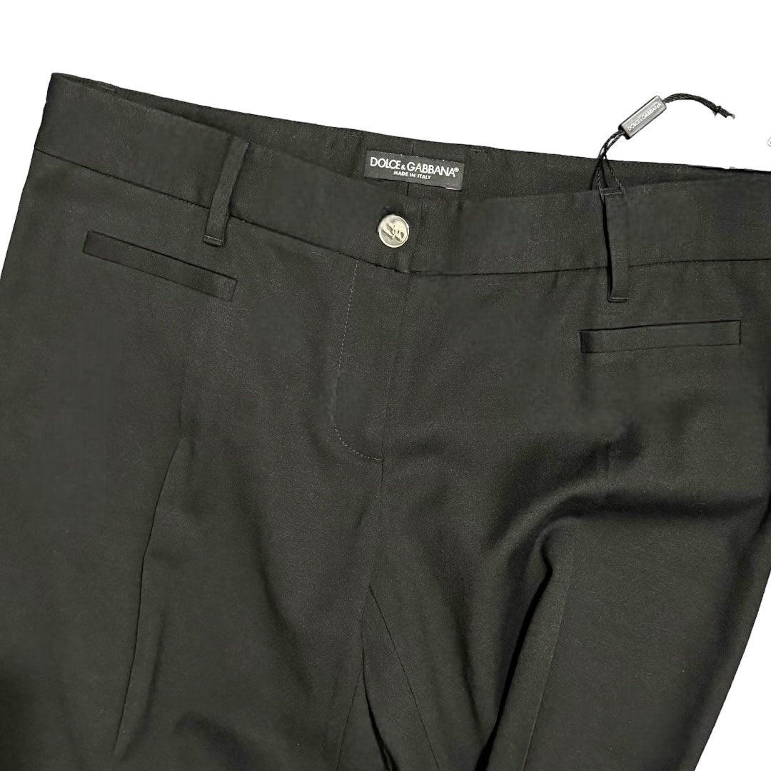 Dolce & Gabbana New Vintage Women’s Black Straight Leg PantsUpgrade your work wardrobe with these designer vintage Dolce & Gabbana black straight leg pants. Made with Y2K style in mind, these career slacks are new with tags and retired out of stock. Don't