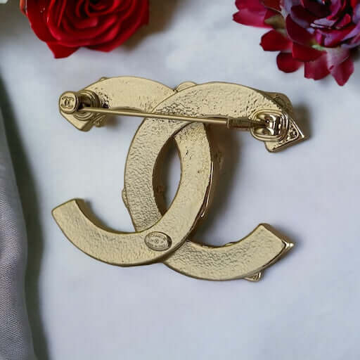 Chanel Iconic CC Pink Enamel Brooch Pin