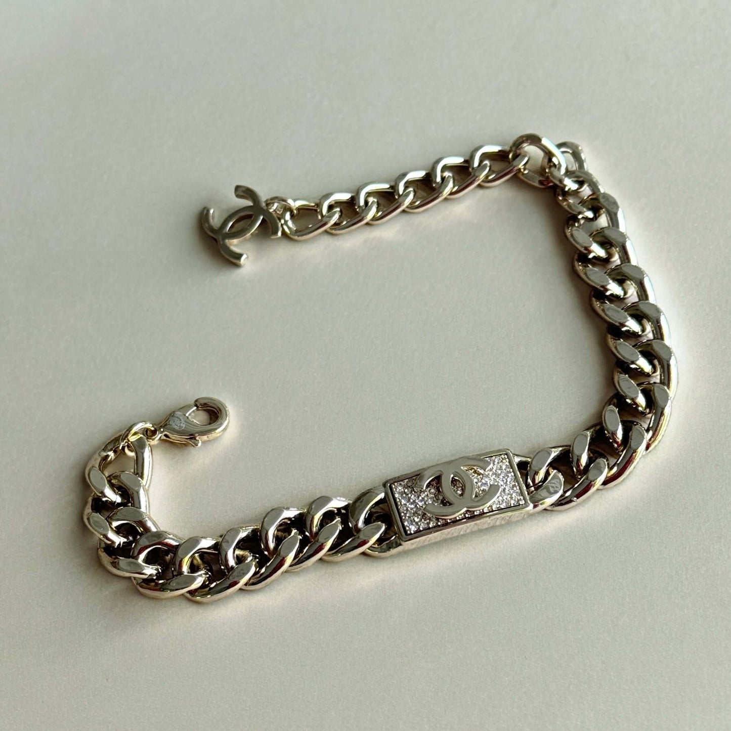 Chanel Gold Chain CC Adjustable Bracelet