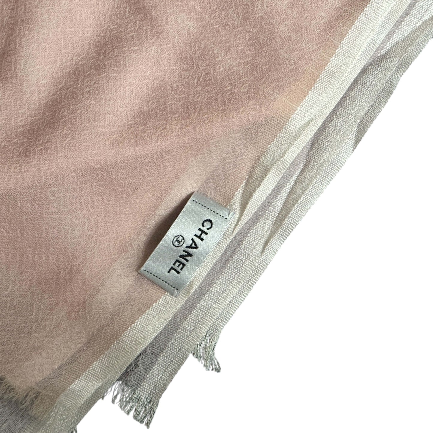 Authentic Chanel CC Cashmere Pink Scarf Pre-Owned