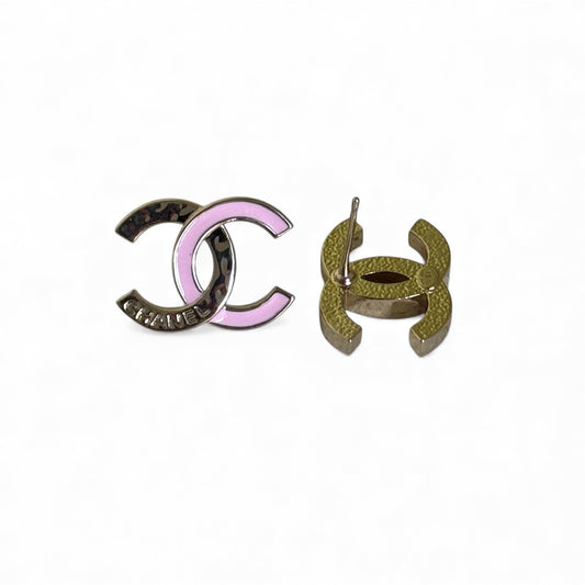 CHANEL Gold & Pink CC Chanel Mark Pre-Owned Earrings My Mama Found What 
