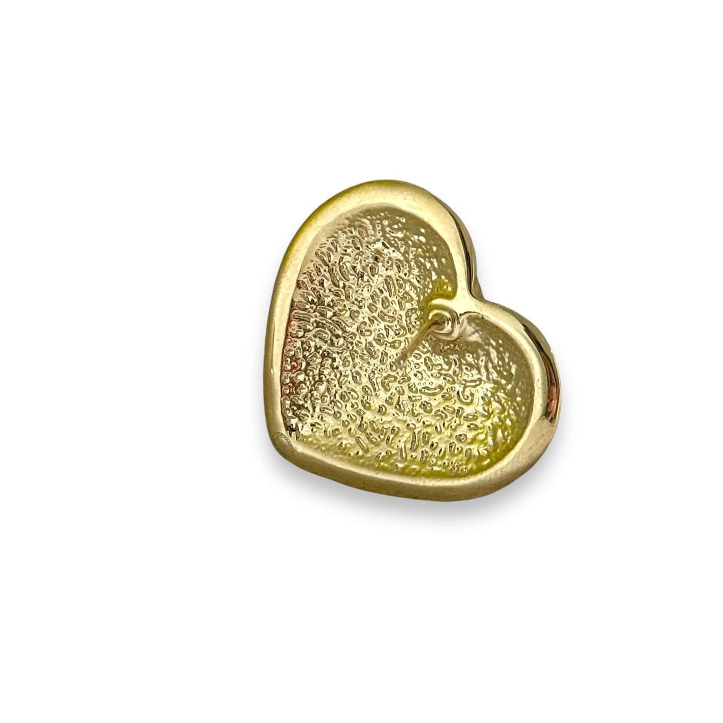 Pre-Owned Authentic Chanel CC Gold Big Heart Earrings