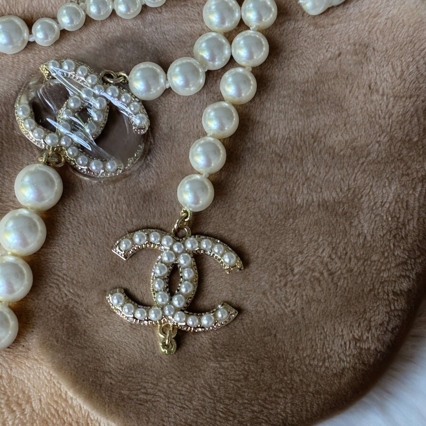 Chanel CC Knotted Pearl Long Sweater Necklace