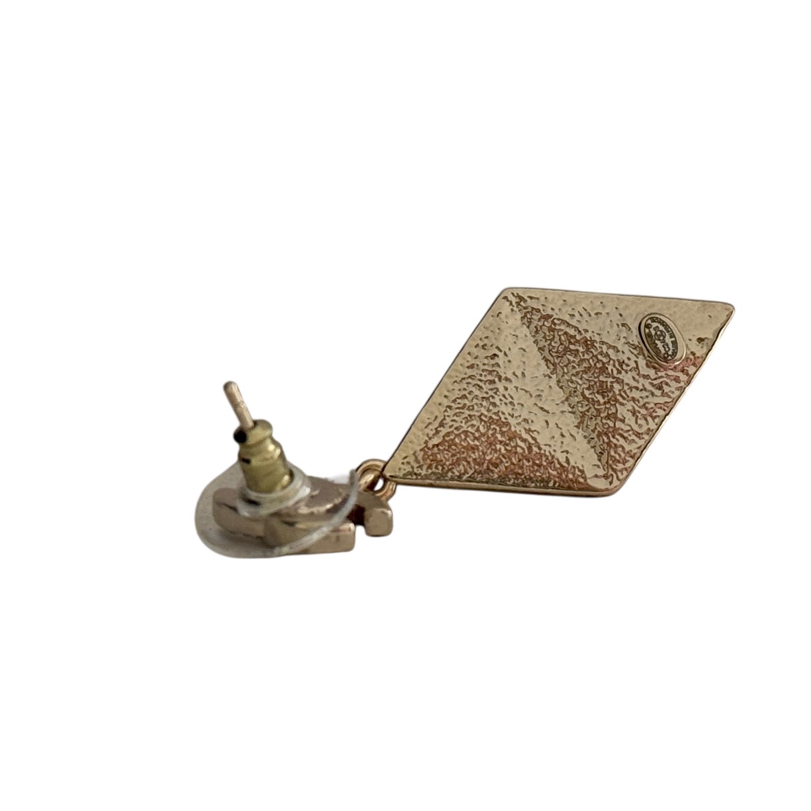 CHANEL CC Gold W/Crystals Triangle Drop Pre-Owned Earrings - My Mama Found What  