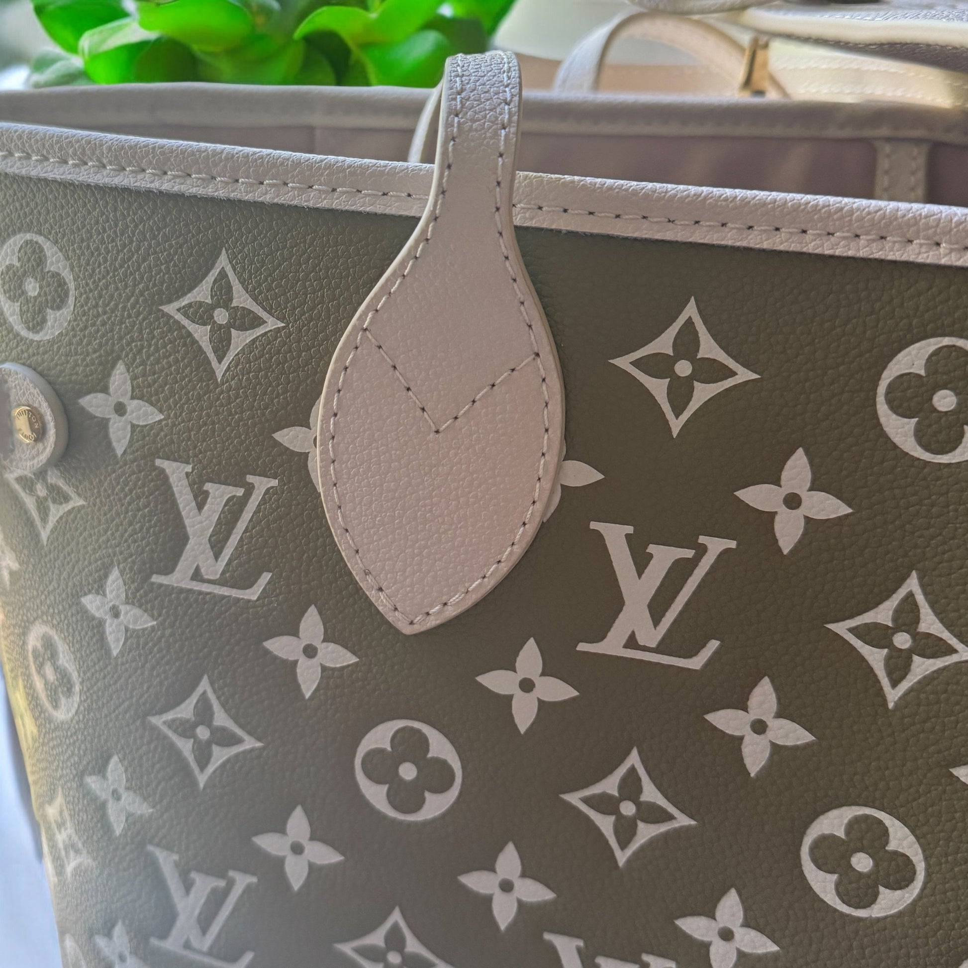 Like New Louis Vuitton Never Full Pink & Green - My Mama Found What  
