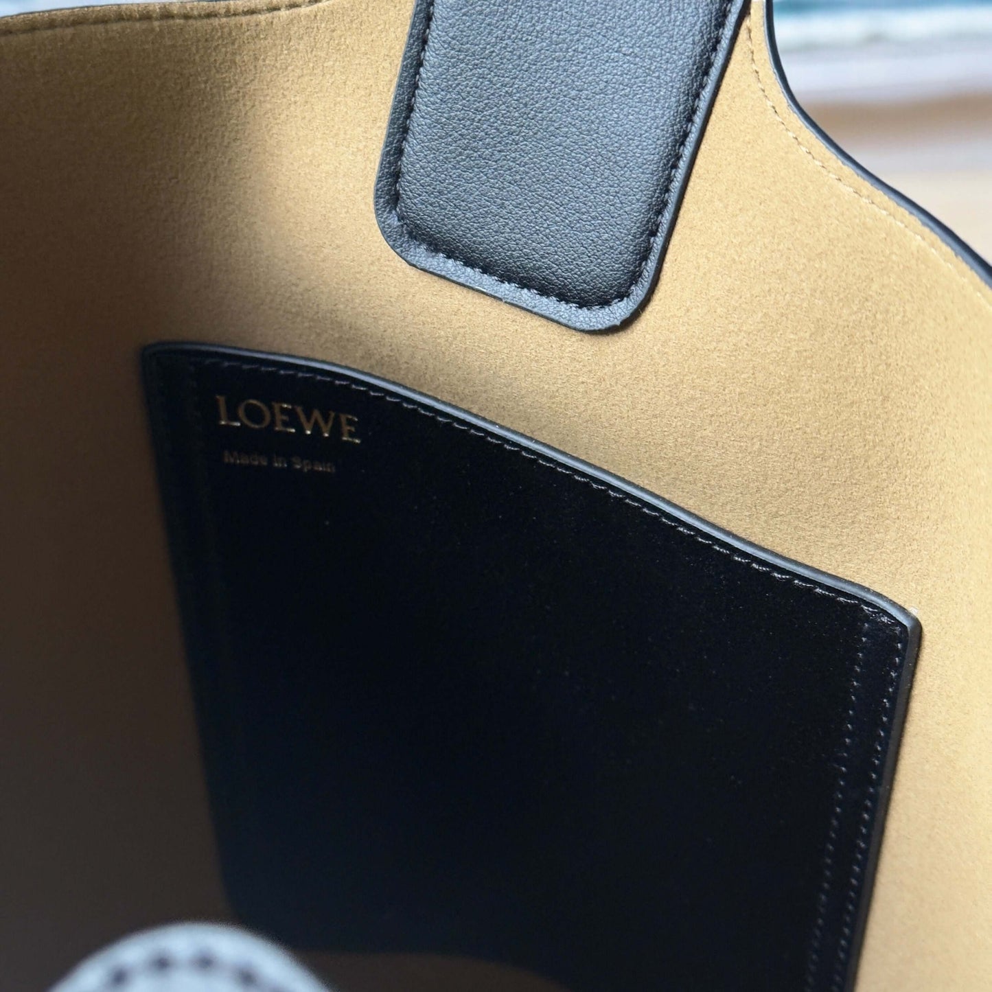 Loewe Black Leather Adjustable Gold Logo Round Buckle Bag - My Mama Found What   My Mama Found What 