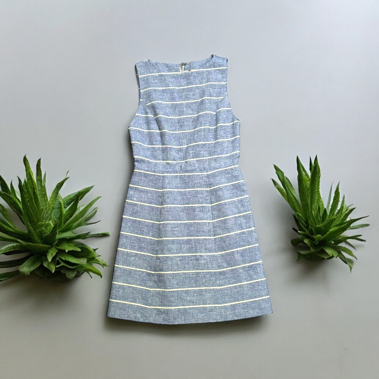 NWT Alice & Olivia Sleeveless Blue & White Striped Lindsey Dress