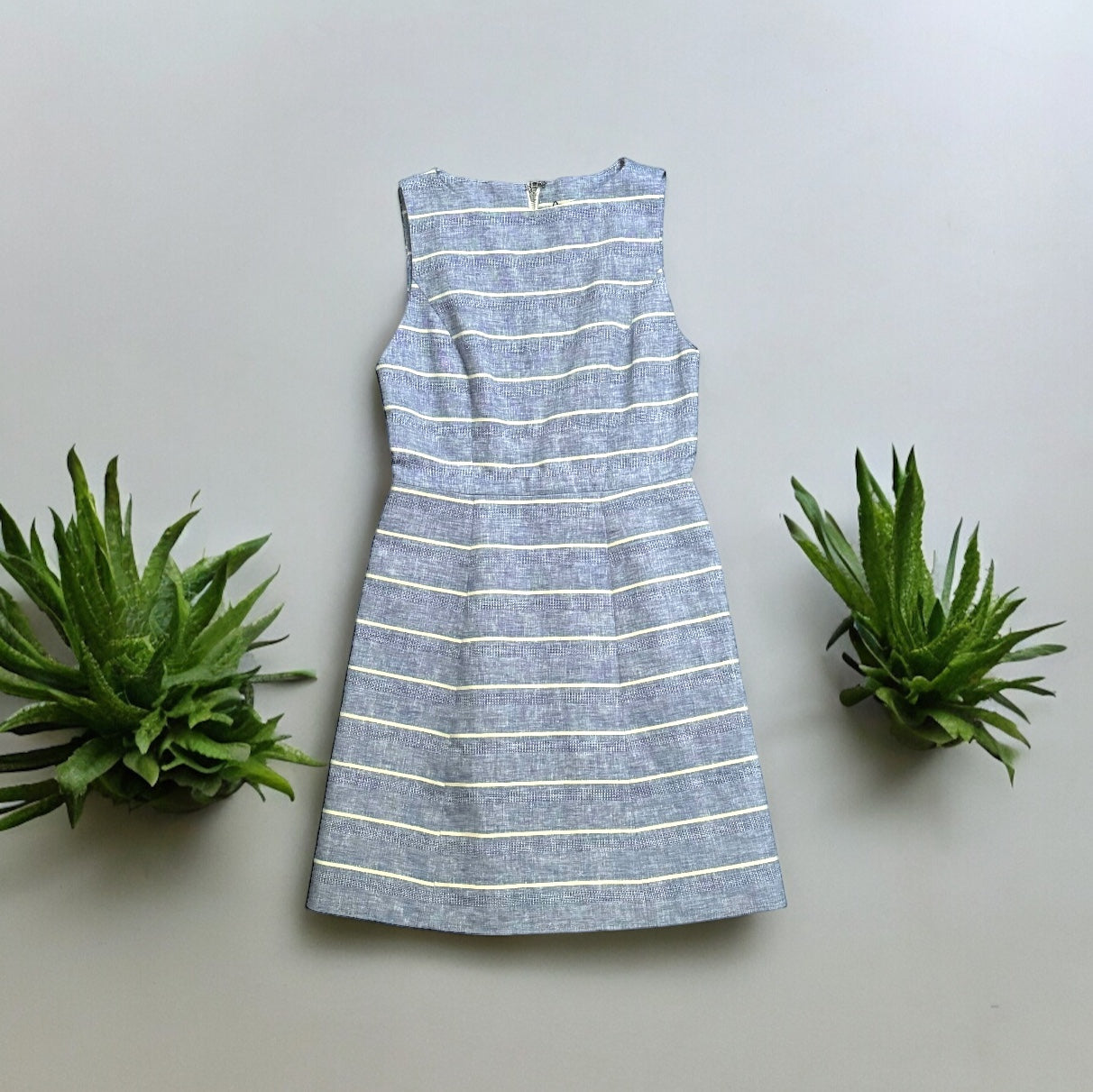 NWT Alice & Olivia Sleeveless Blue & White Striped Lindsey DressBrand New Sold Out Perfect for the warmer months . Very Flattering as it brings in your waist and gives you freedom below ! Lined Zips in the Back Dress this Classic , Minimalist Dress Up . S