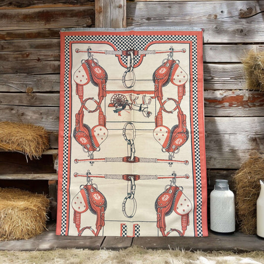 New Equestrian Print Cashmere/Viscose Blend Large Shawl/Scarf
73” x 26” - My Mama Found What   My Mama Found What 