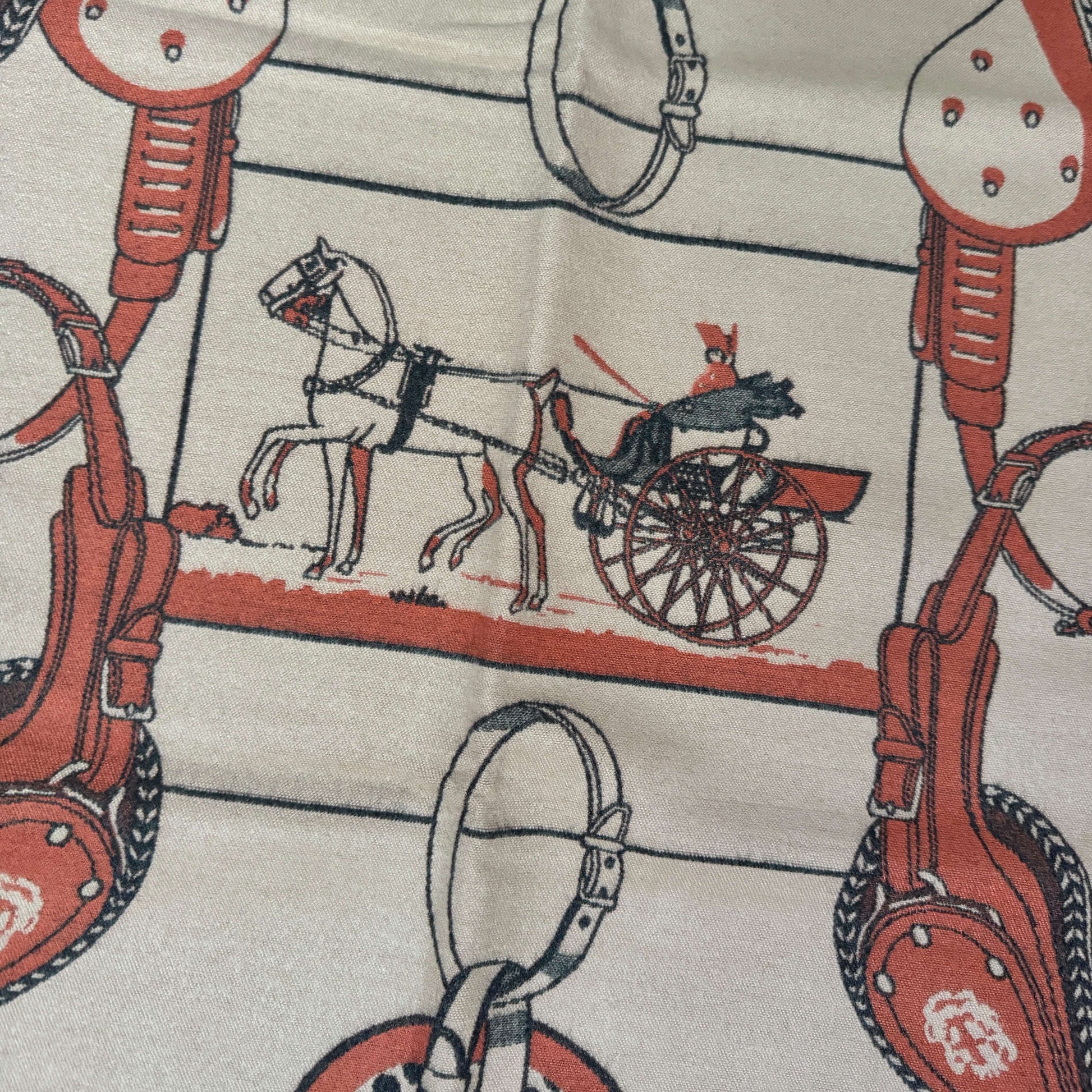 New Equestrian Print Cashmere/Viscose Blend Large Shawl/Scarf
73” x 26” - My Mama Found What  