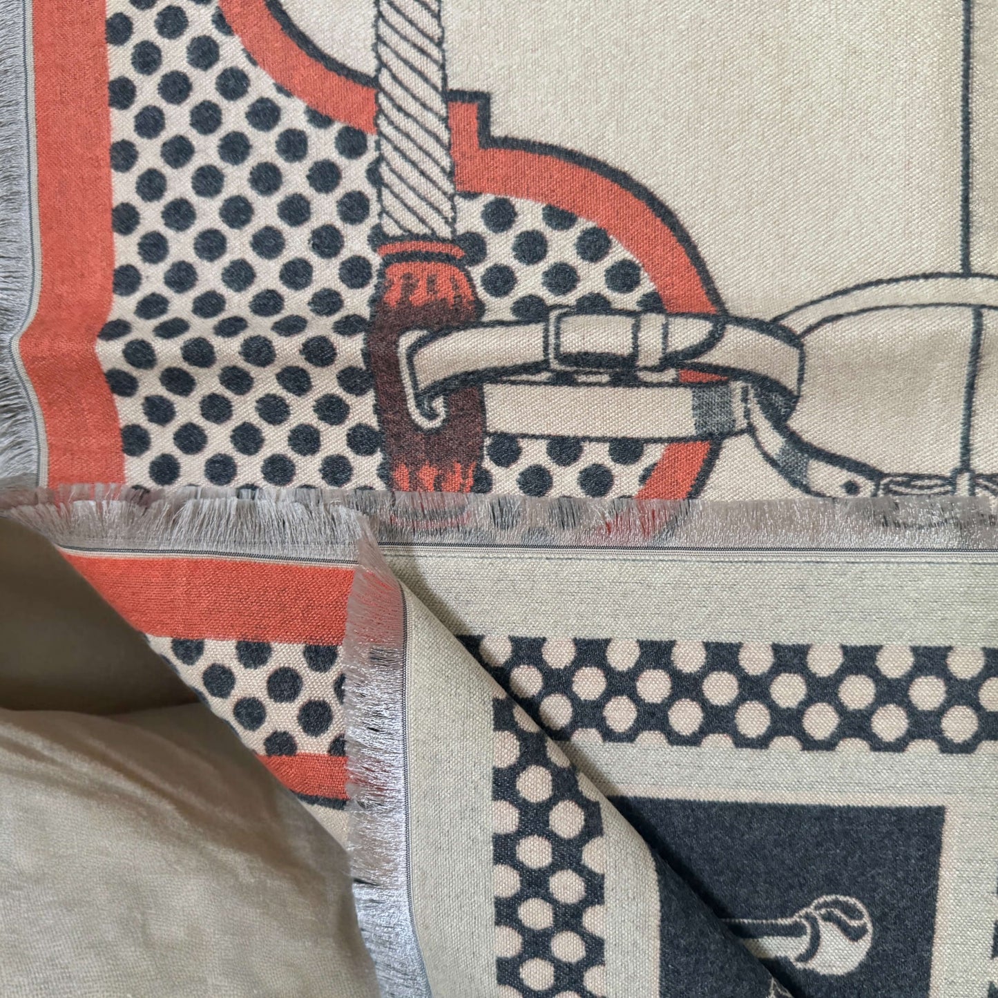 New Equestrian Print Cashmere/Viscose Blend Large Shawl/Scarf
73” x 26” - My Mama Found What   My Mama Found What 