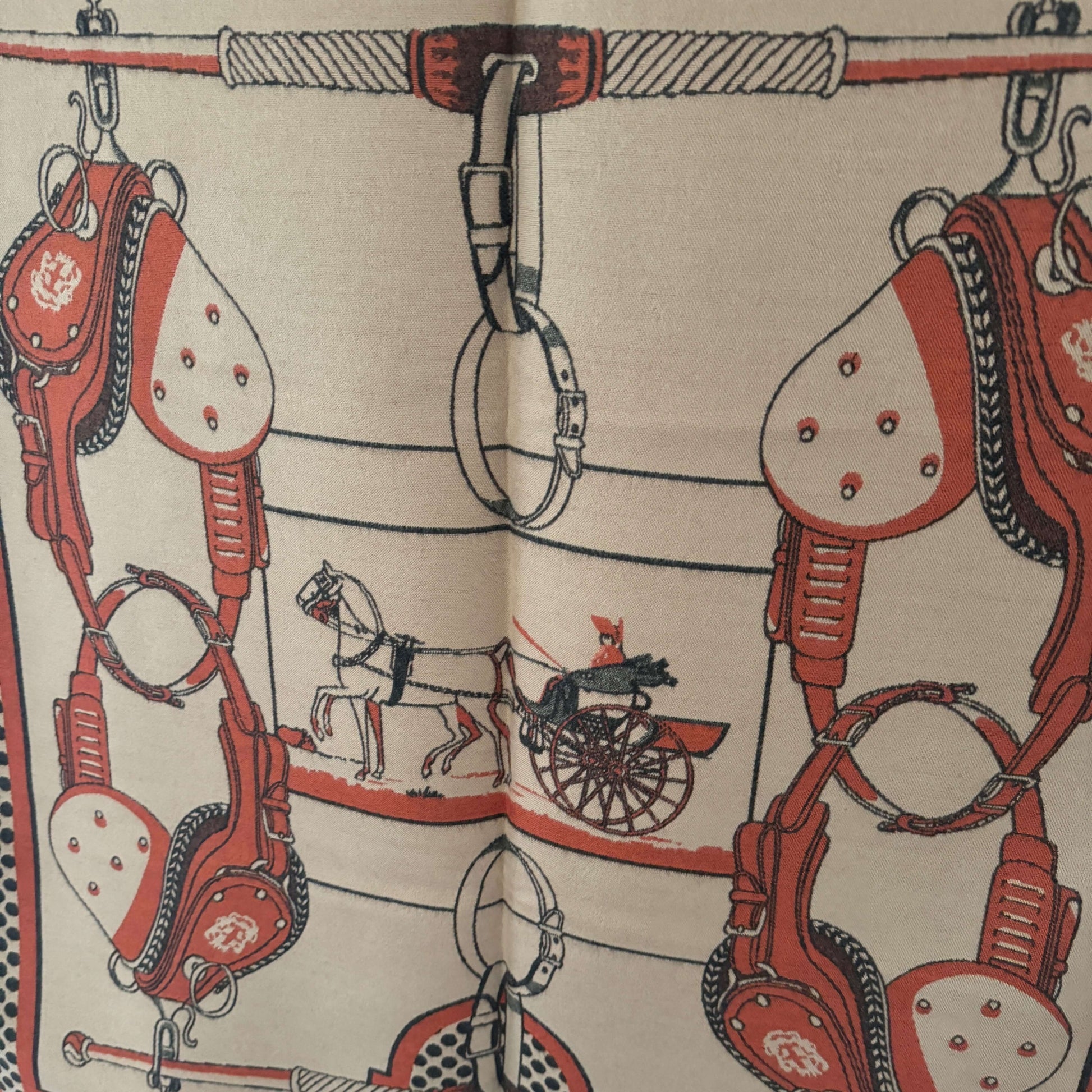 New Equestrian Print Cashmere/Viscose Blend Large Shawl/Scarf
73” x 26” - My Mama Found What  